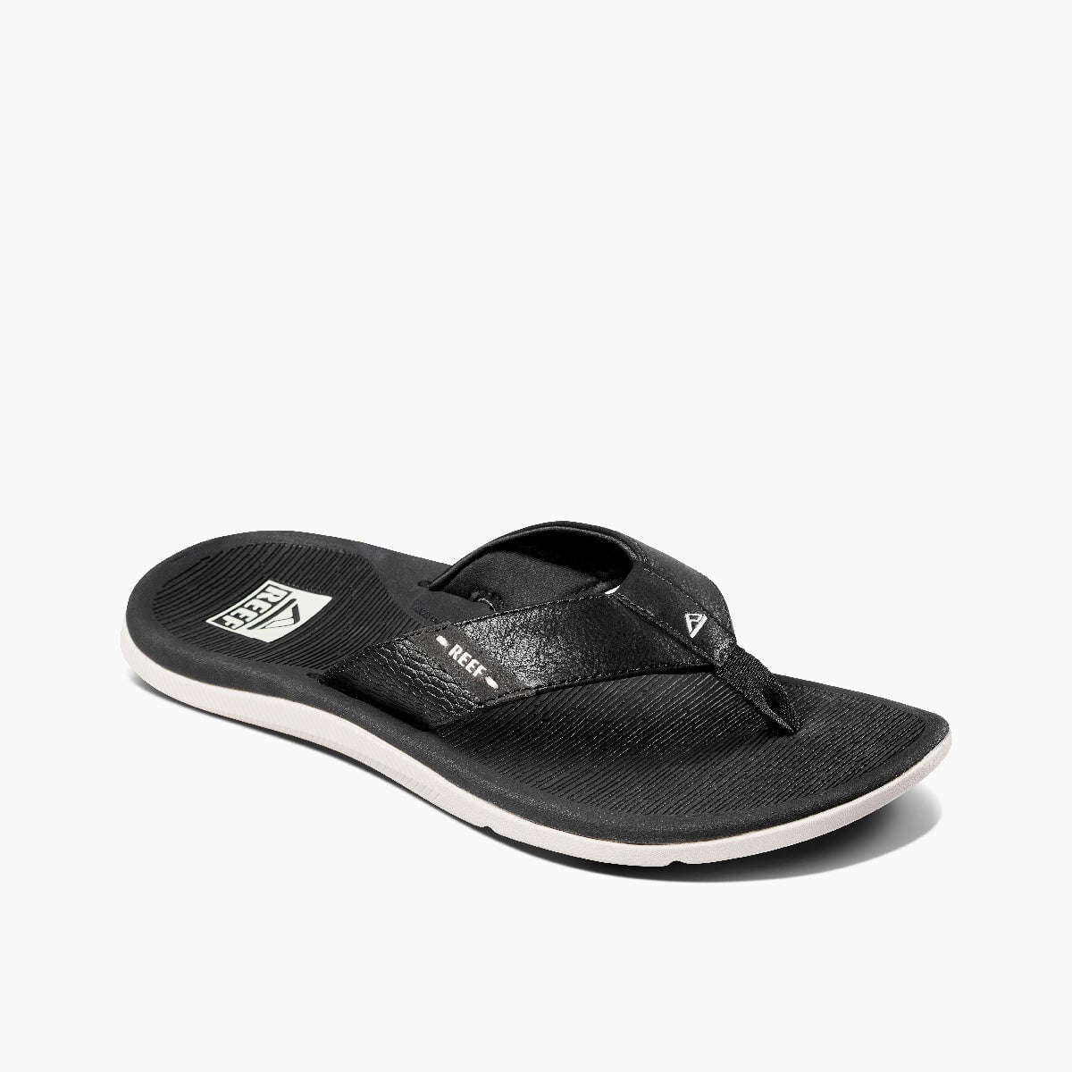 Men\'s Beach Sandals - Reef Santa Ana - Grey/white - Angle