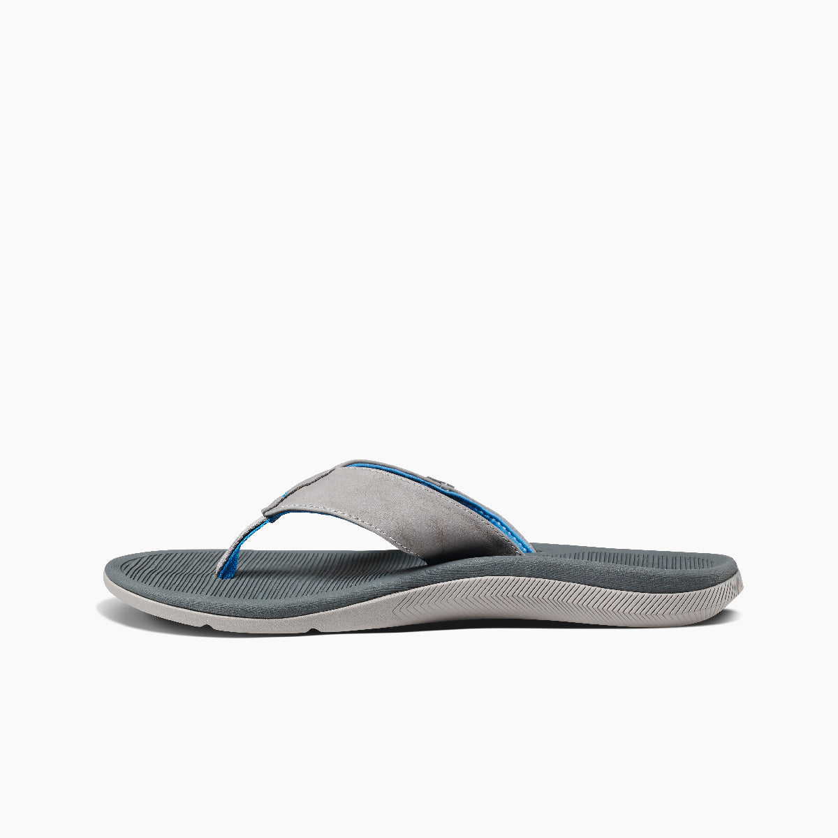 Men\'s Beach Sandals - Reef Santa Ana - Blue / Light Grey - Left Side