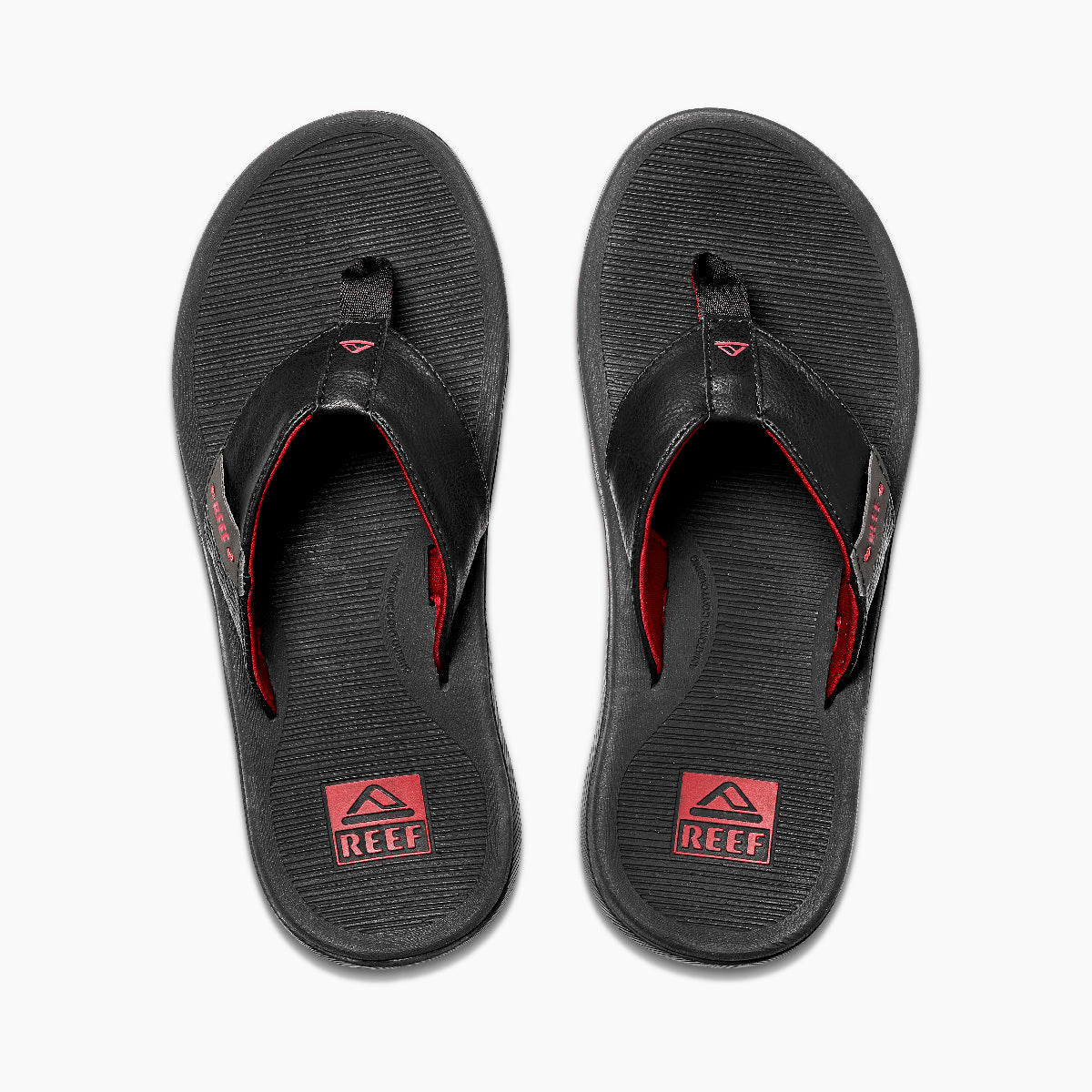 Men\'s Beach Sandals - Reef Santa Ana - Raven/red - Top