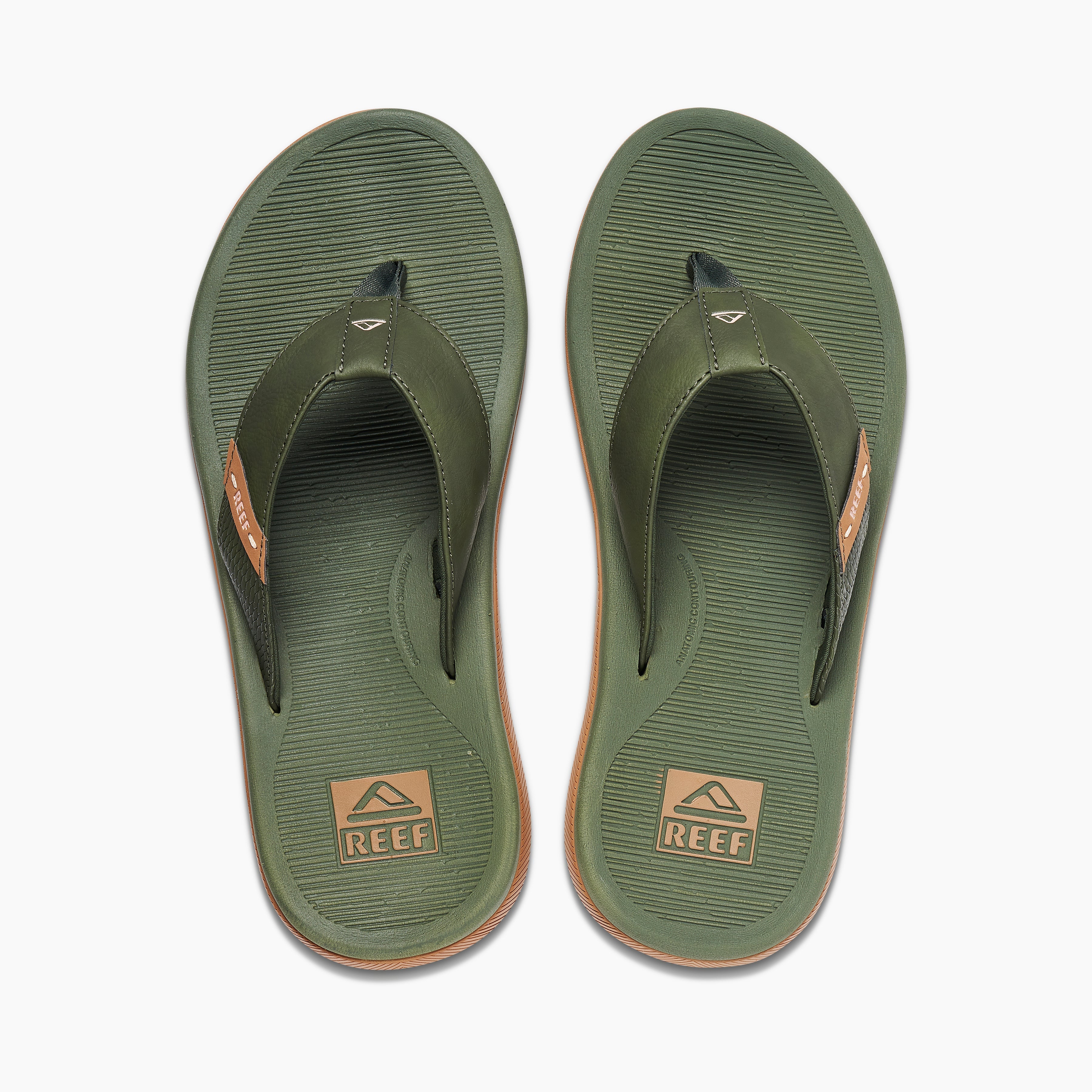 Men\'s Beach Sandals - Reef Santa Ana - Olive/gum - Top