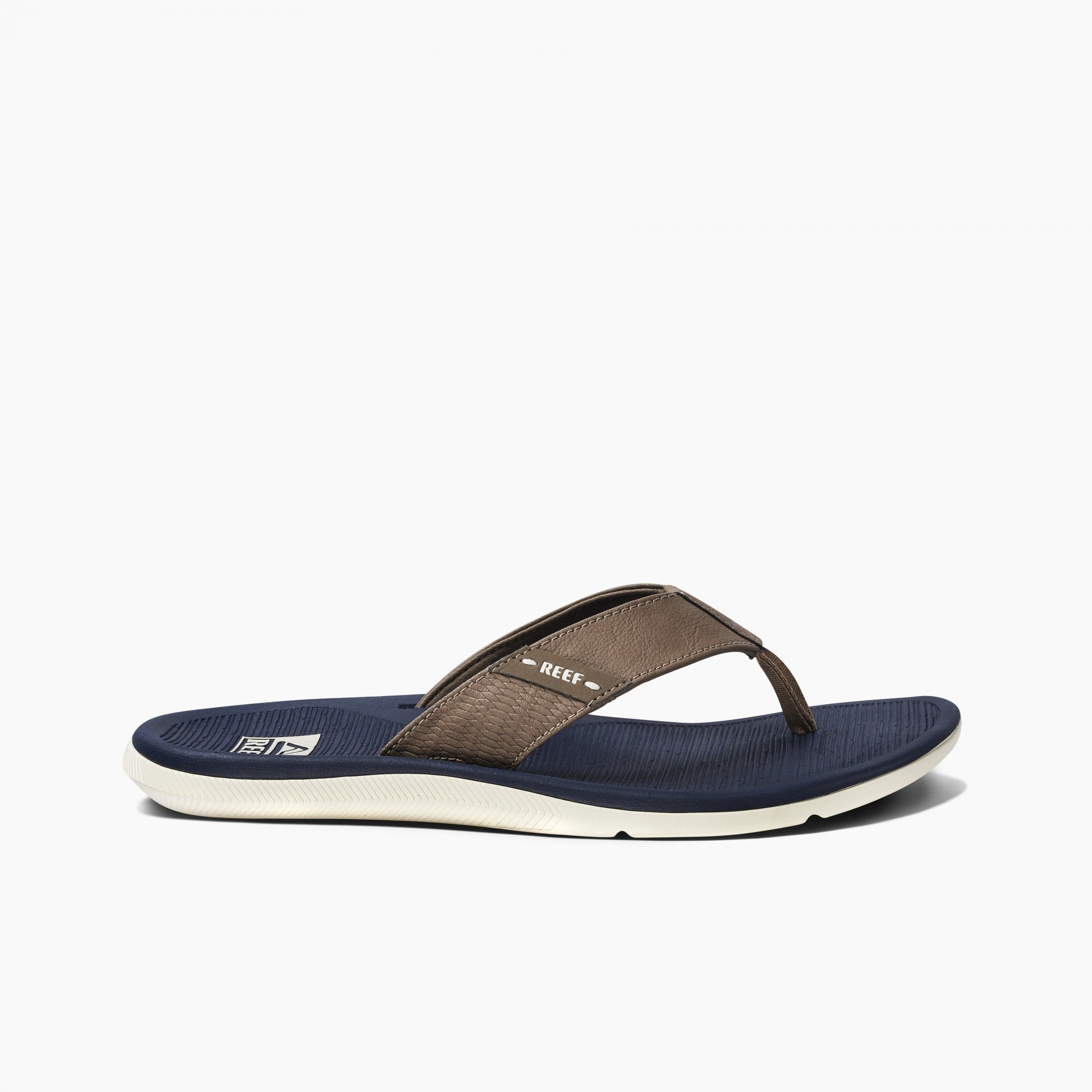 Men\'s Beach Sandals - Reef Santa Ana - Navy/khaki - Side