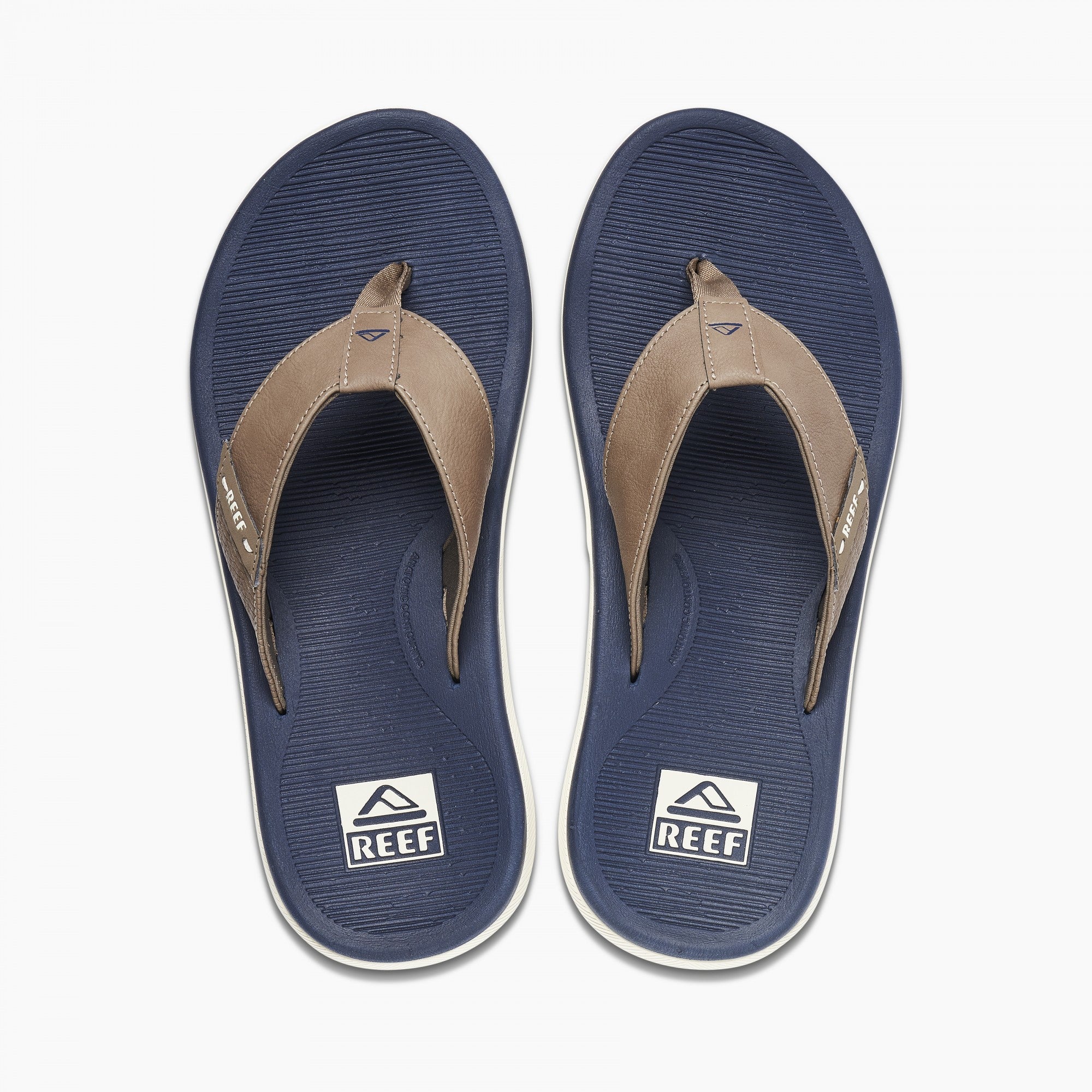 Men\'s Beach Sandals - Reef Santa Ana - Navy/khaki - Top
