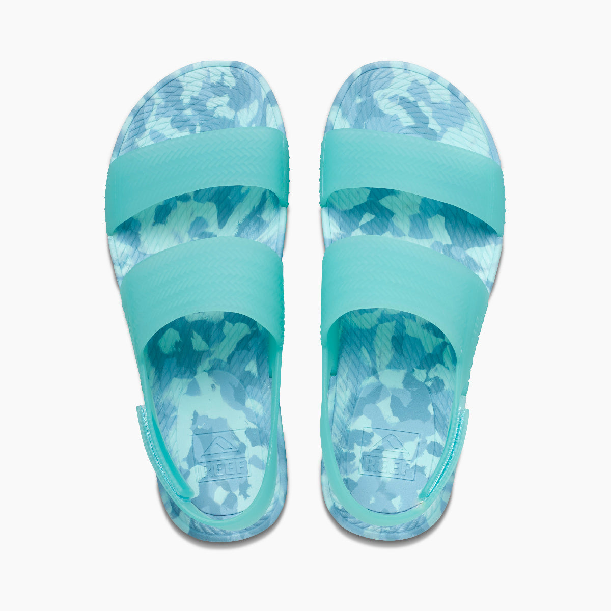 Reef Water Vista Women\'s Beach Sandals - Marbled Blue - Top