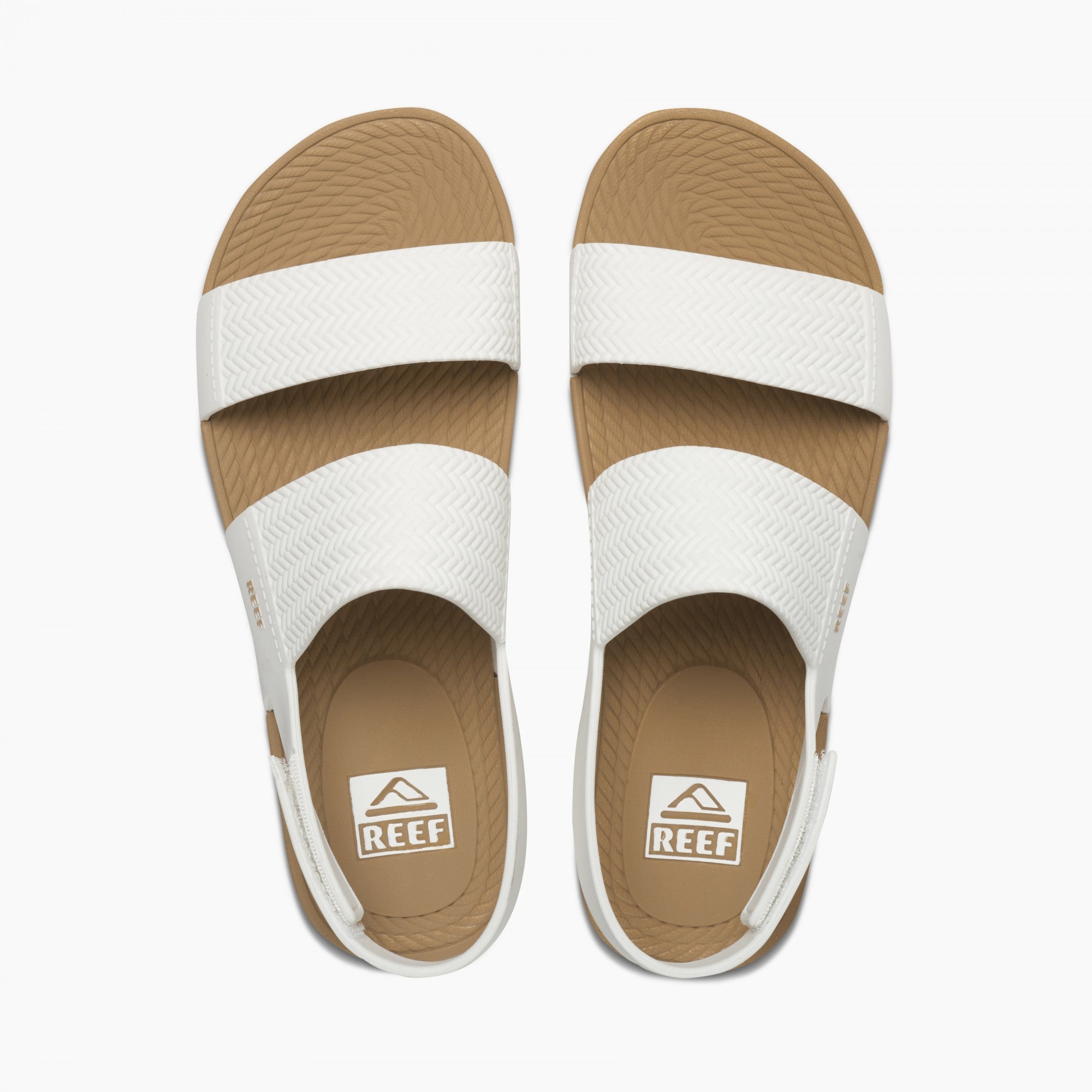 Reef Water Vista Women\'s Beach Sandals - White/tan - Top