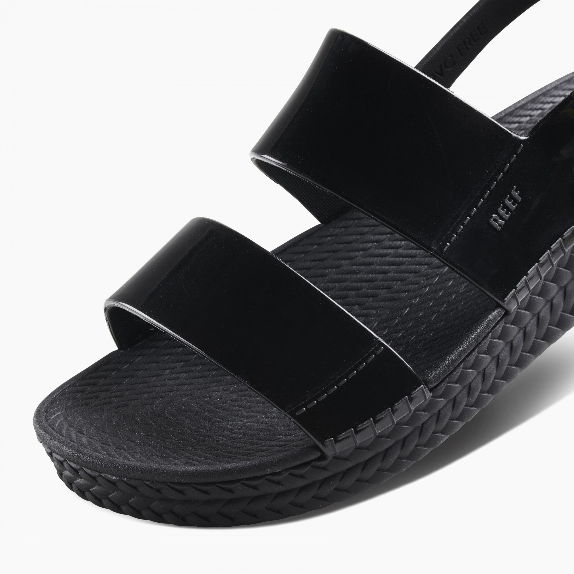 Reef Water Vista Women\'s Beach Sandals - Black Shine - Detail