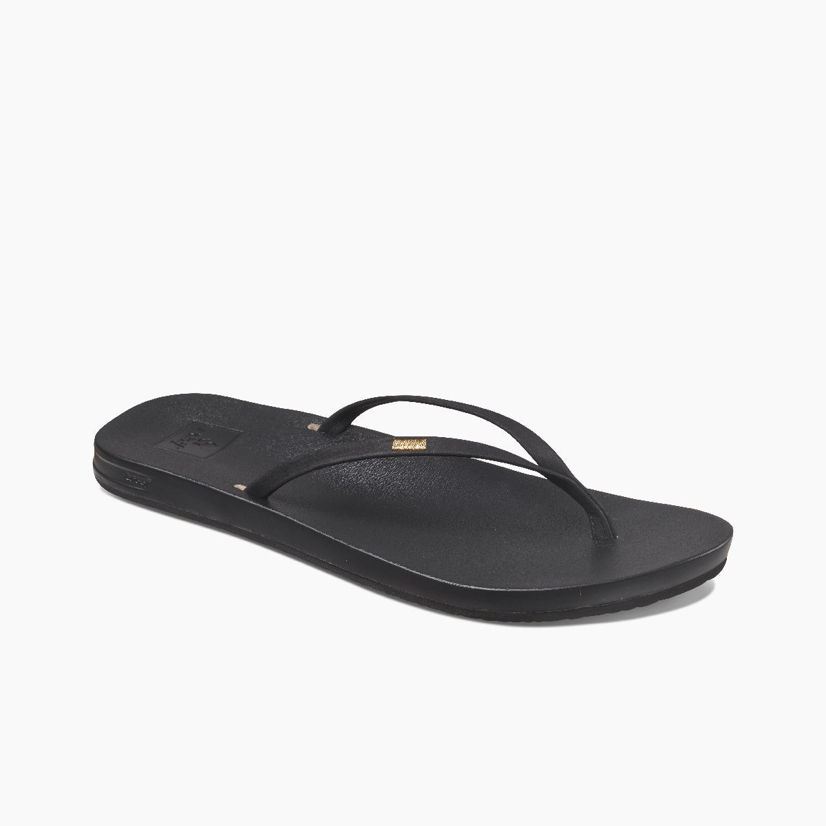Reef Cushion Slim Women's Sandals - Black - Angle