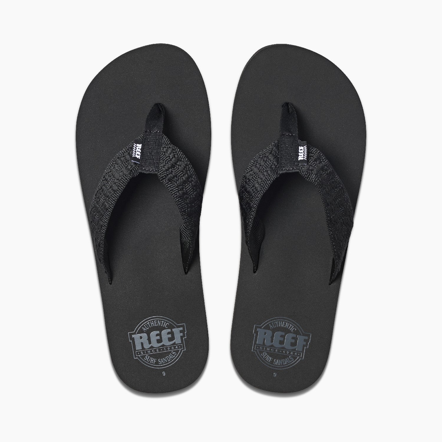 Reef Smoothy Men's Sandals - Black - Top