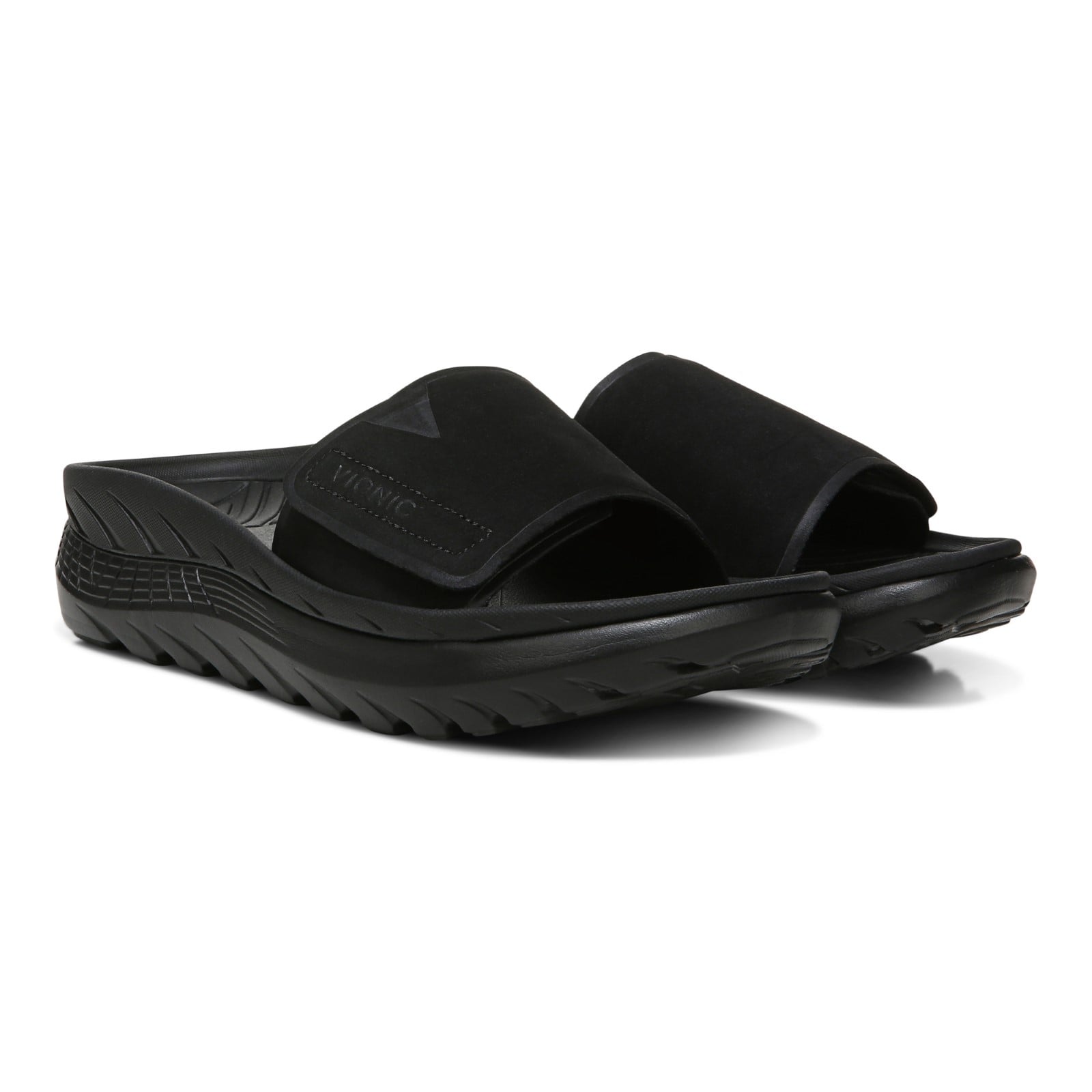Vionic Rejuvenate Unisex Slide Recovery Sandals in Black