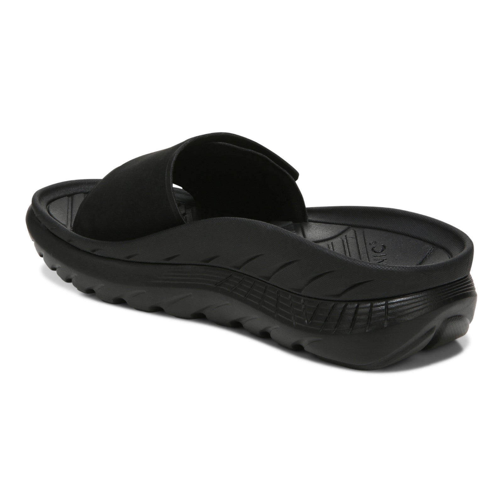 Vionic Rejuvenate Unisex Slide Sandals - Black - Back angle