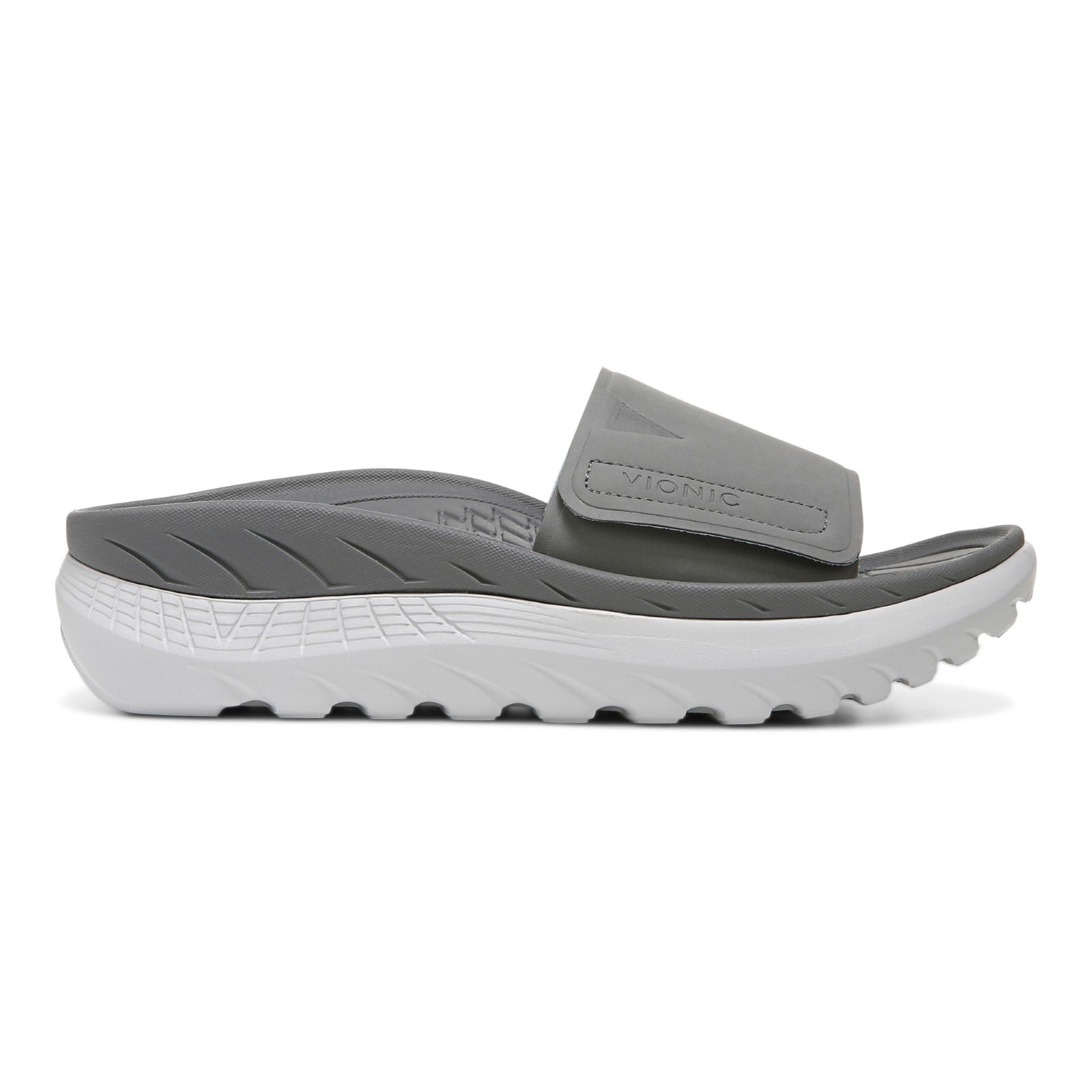 Vionic Rejuvenate Unisex Slide Sandals - Charcoal / Vapor - Right side