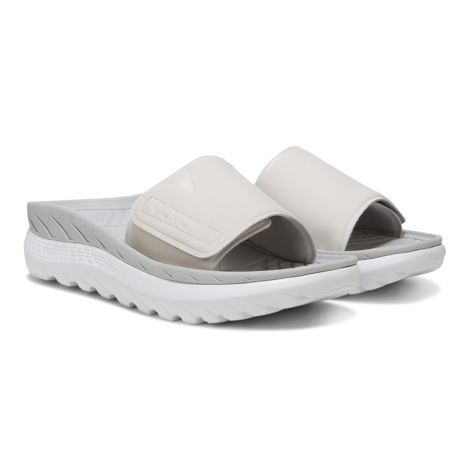 Vionic Rejuvenate Unisex Slide Recovery Sandals - White/vapor - Pair