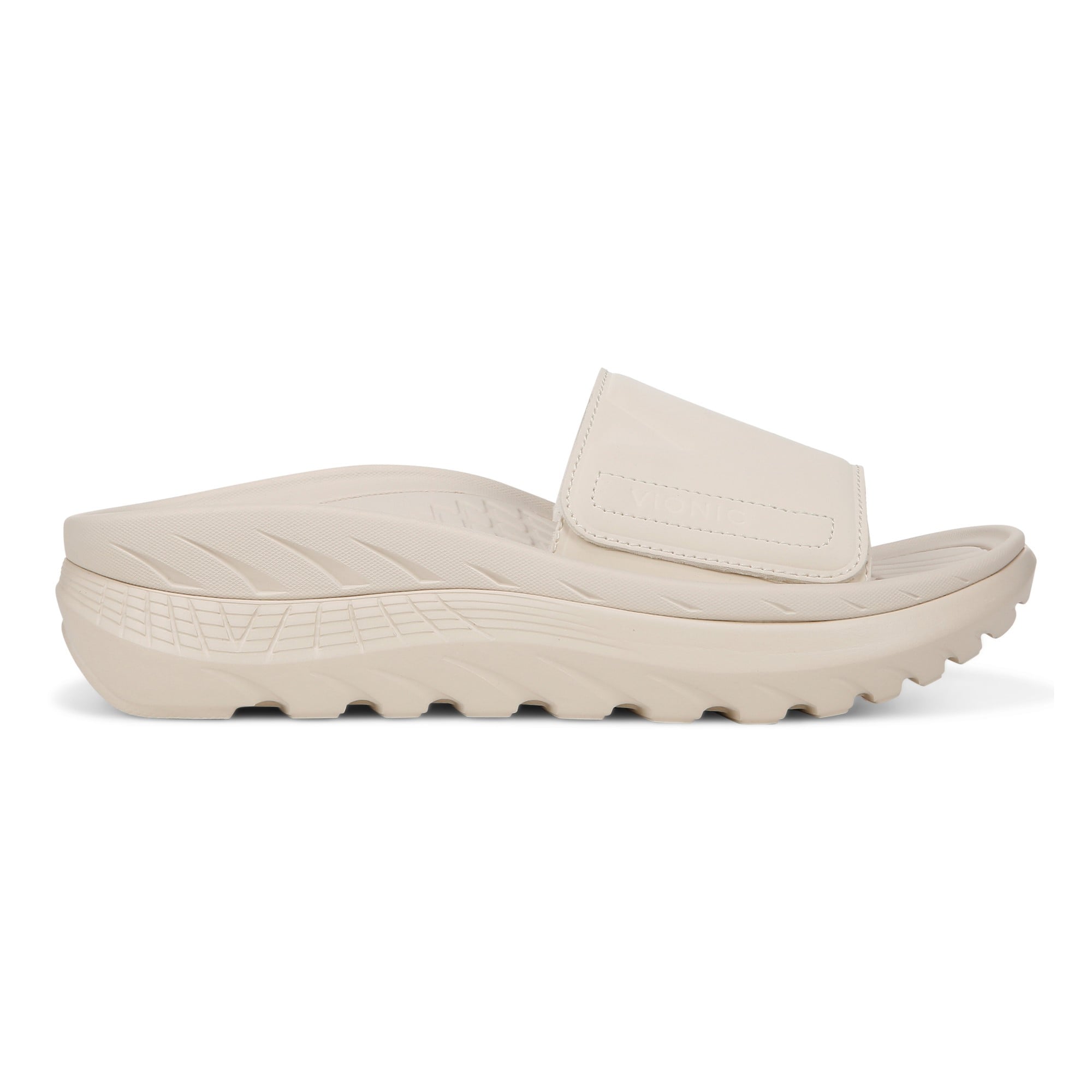 Vionic Rejuvenate Unisex Slide Recovery Sandals - Cream - Right side