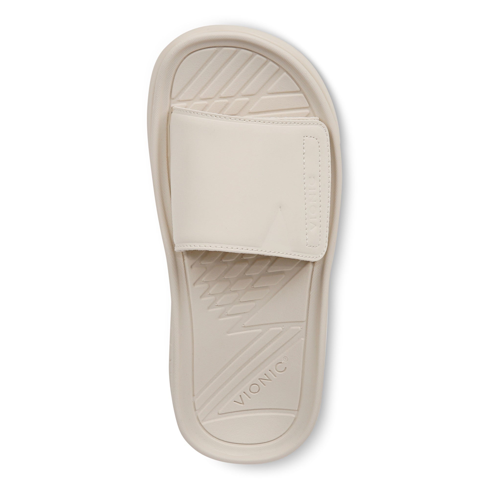 Vionic Rejuvenate Unisex Slide Recovery Sandals - Cream - Top