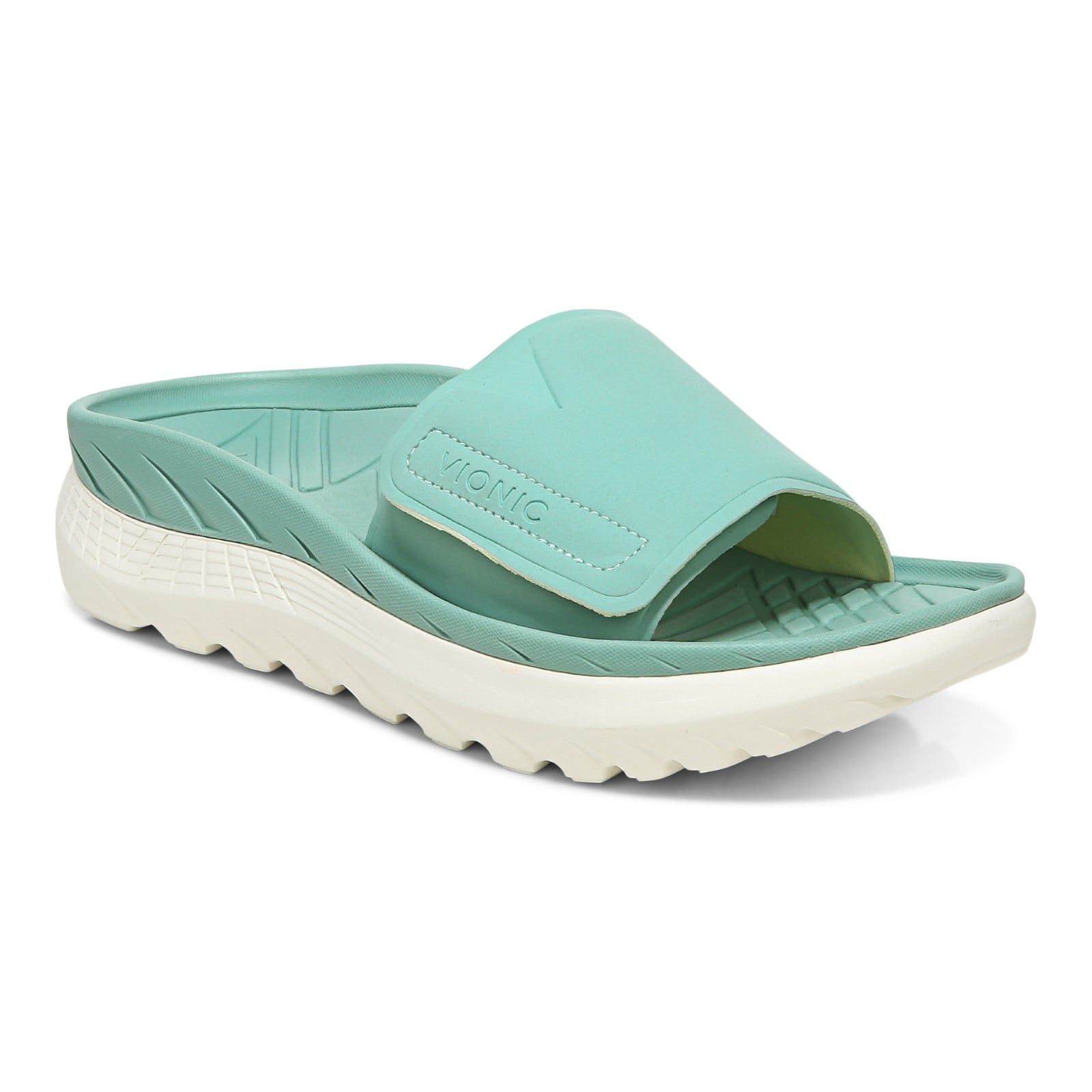 Vionic Rejuvenate Unisex Slide Sandals - Wasabi - Angle main