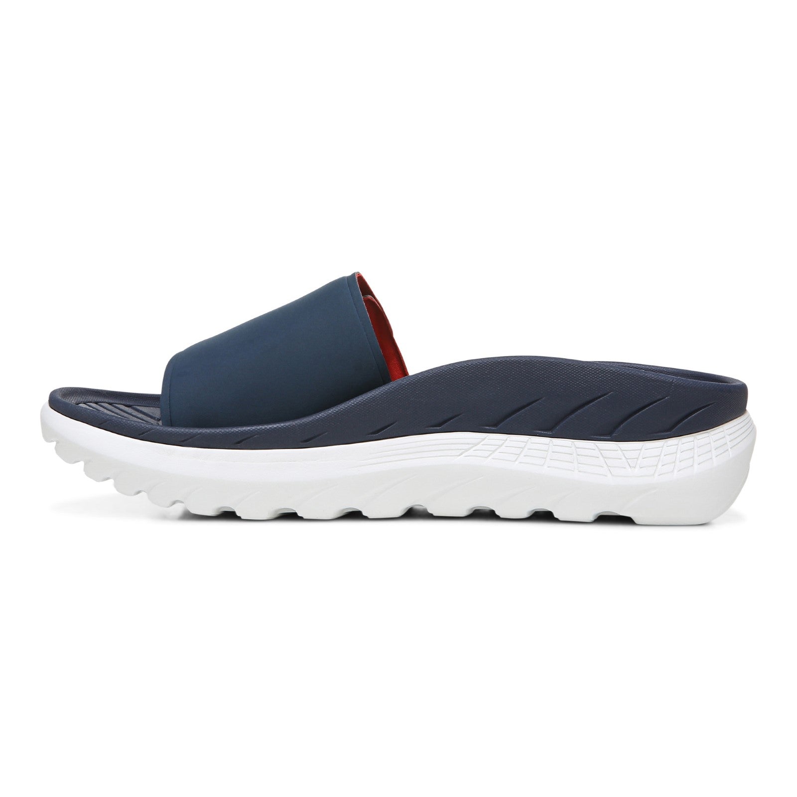 Vionic Rejuvenate Unisex Slide Sandals - Navy - Left Side