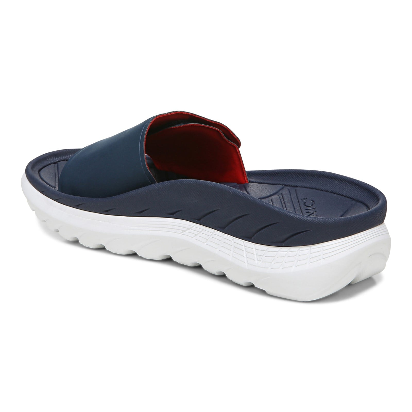 Vionic Rejuvenate Unisex Slide Sandals - Navy - Back angle