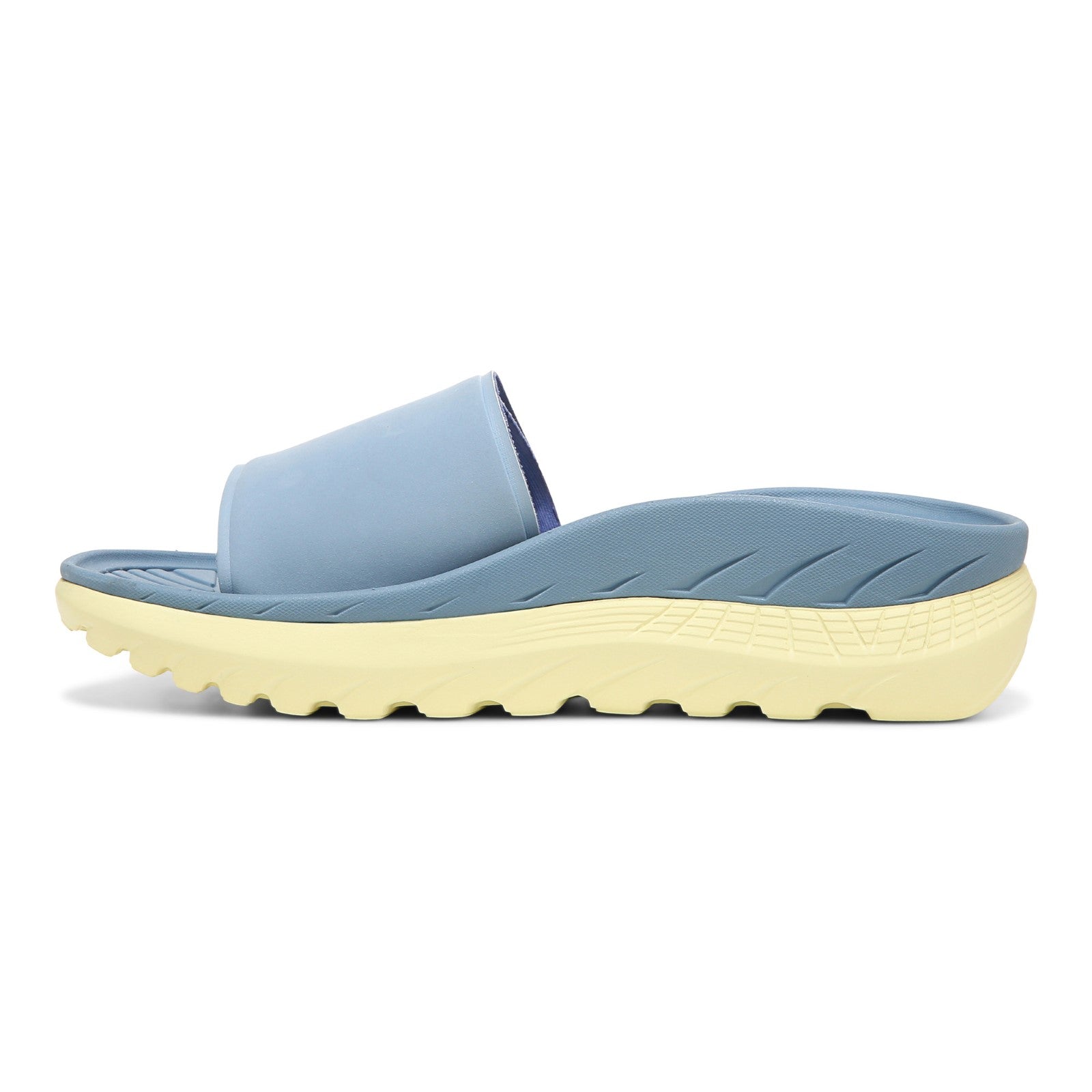 Vionic Rejuvenate Unisex Slide Recovery Sandals - Blue Shadow - Left Side