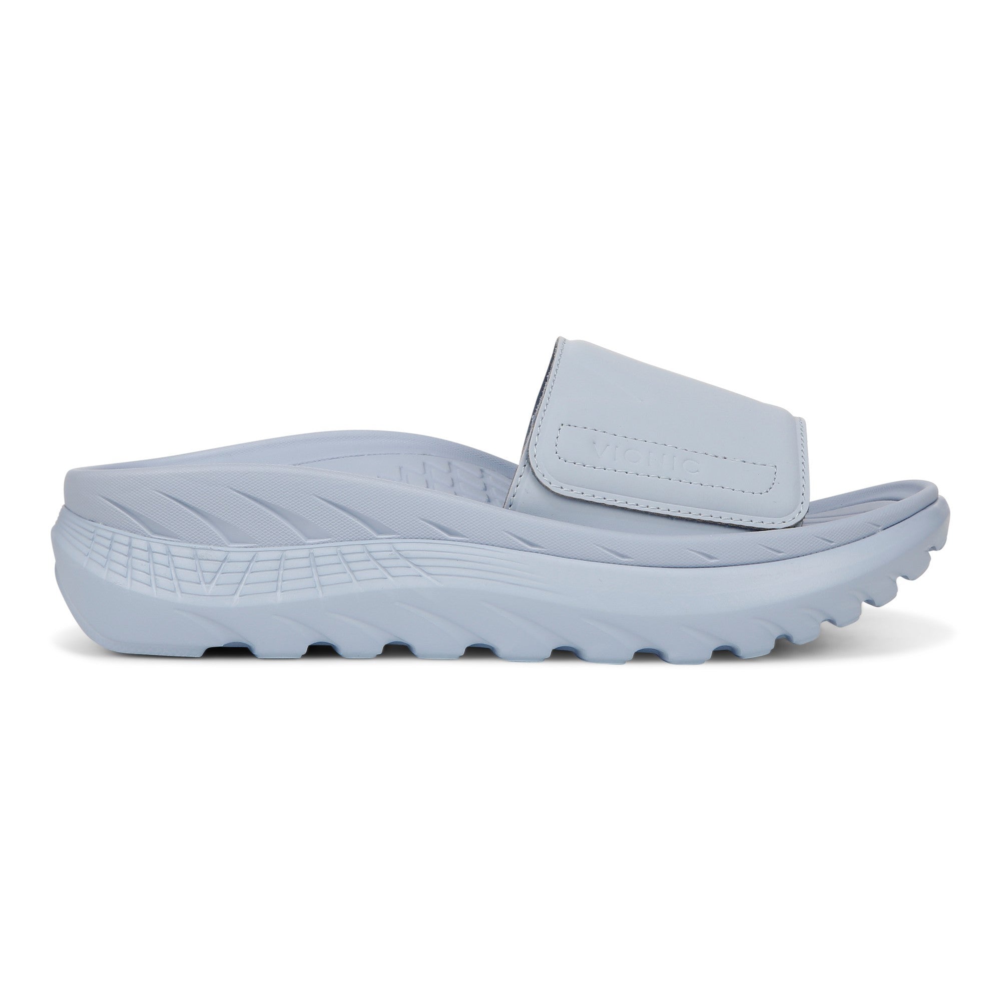 Vionic Rejuvenate Unisex Slide Recovery Sandals - Skyway Blue - Right side
