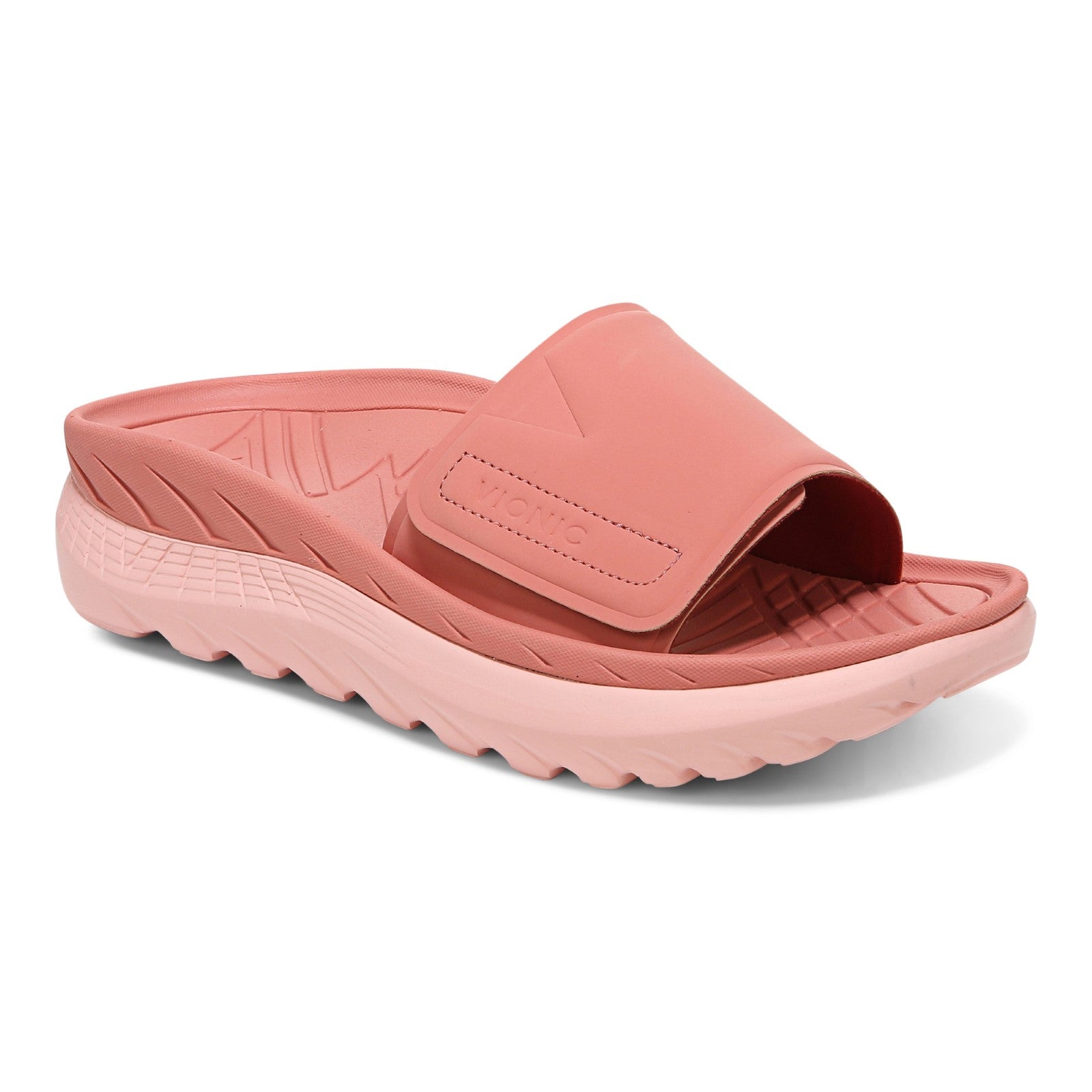 Vionic Rejuvenate Unisex Slide Recovery Sandals - Terra Cotta/roze - Angle main