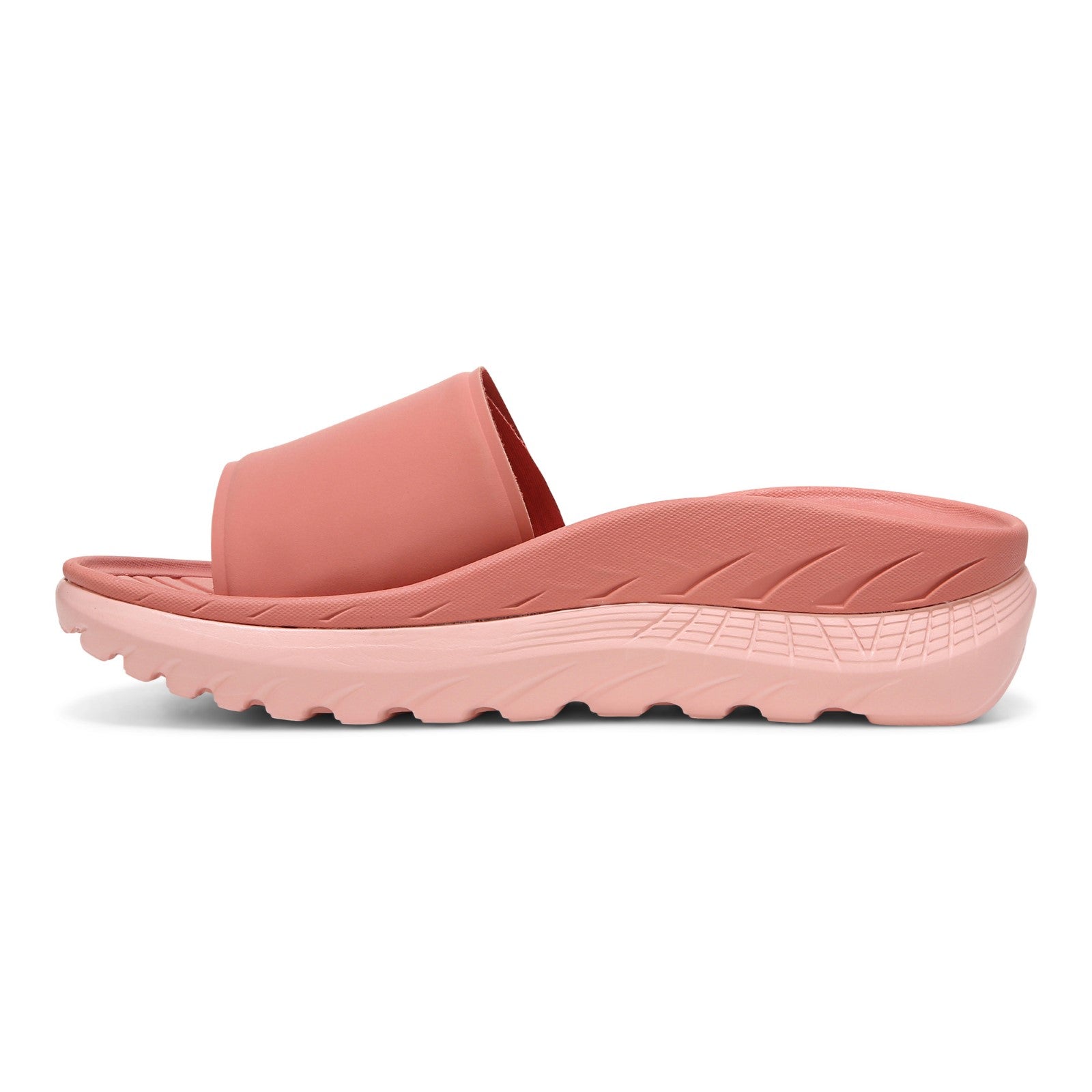 Vionic Rejuvenate Unisex Slide Recovery Sandals - Terra Cotta/roze - Left Side