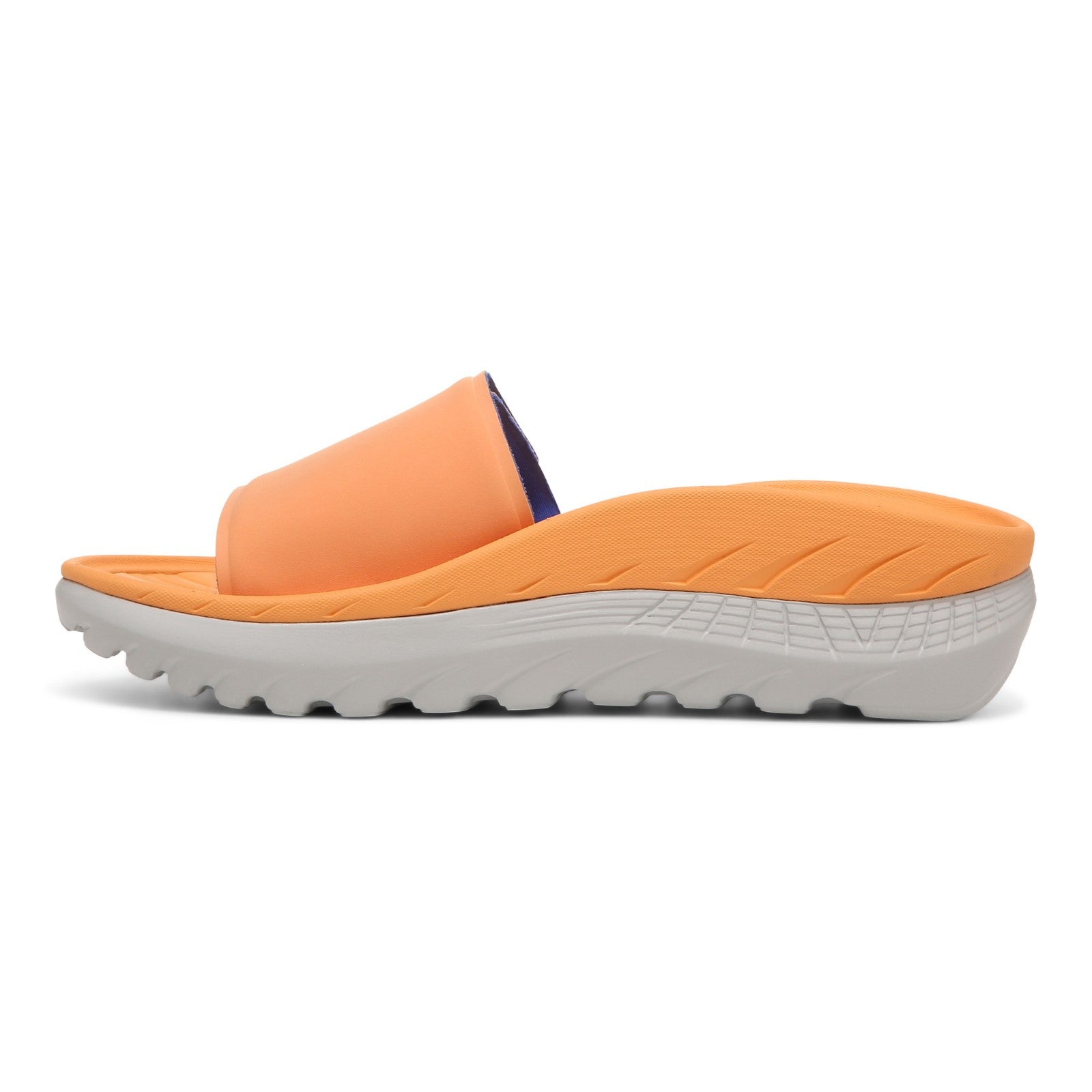 Vionic Rejuvenate Unisex Slide Recovery Sandals - Orange Peel - Left Side