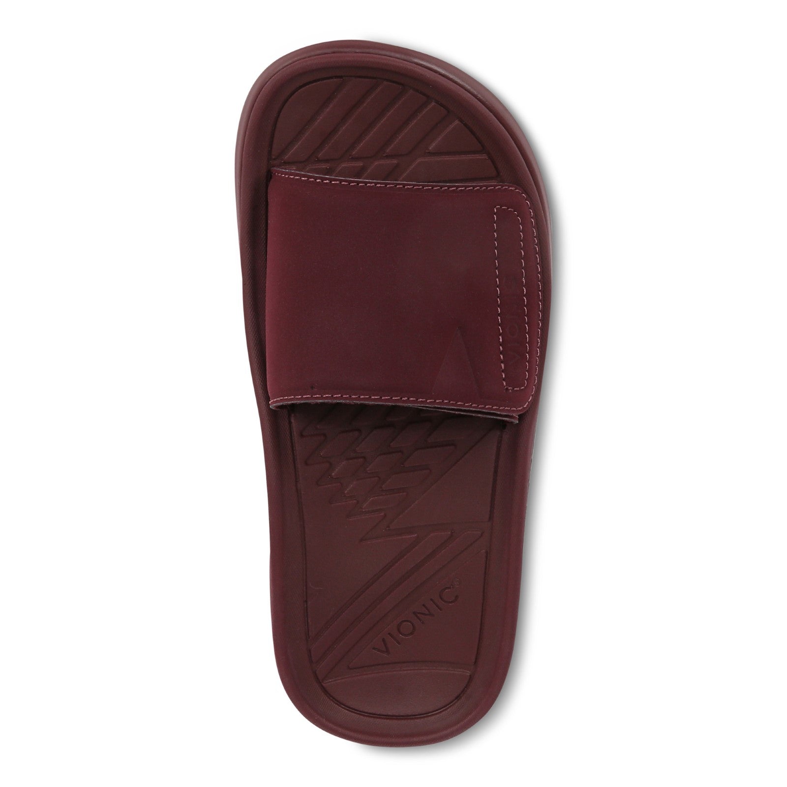 Vionic Rejuvenate Unisex Slide Recovery Sandals - Port Wine - Top