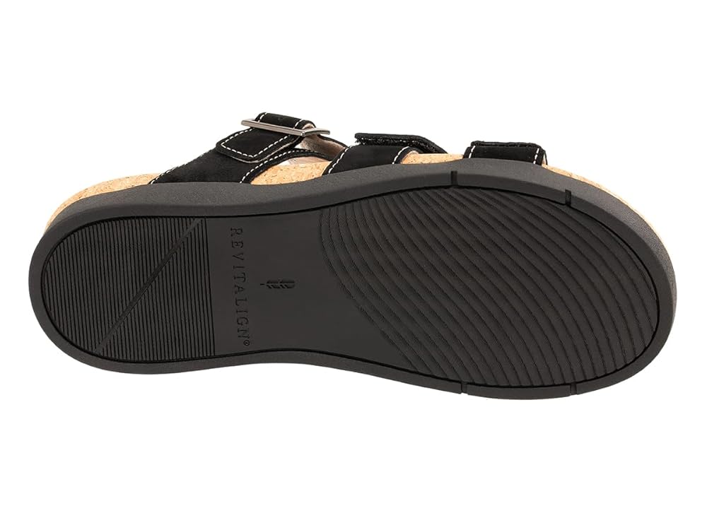Revitalign Spring Slide Women's Sandals - Suede Black
