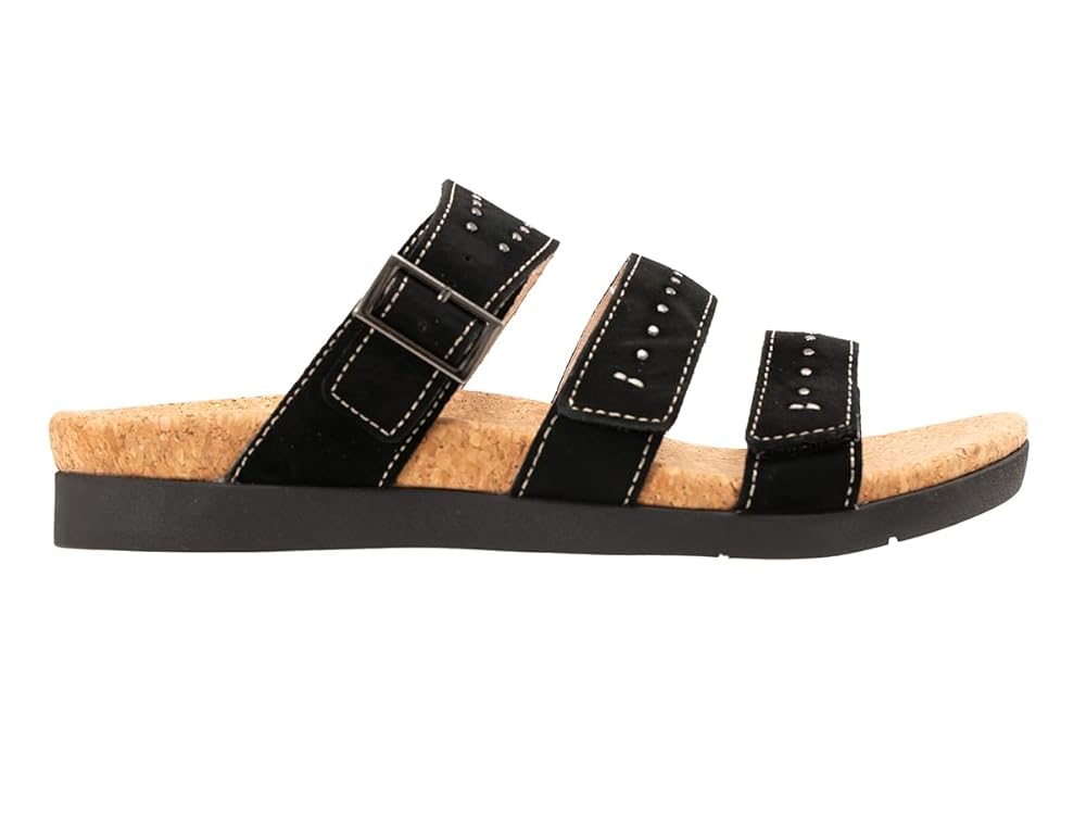 Revitalign Spring Slide Women's Sandals - Suede Black