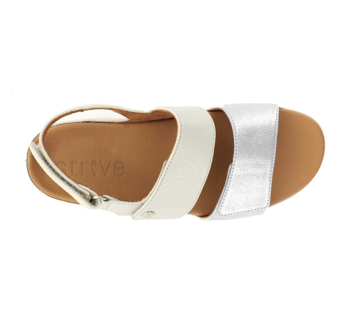 Strive Riviera II - Women's Fully Adjustable Arch Supportive Sandal -  Riviera Silver/Stone Birdseye