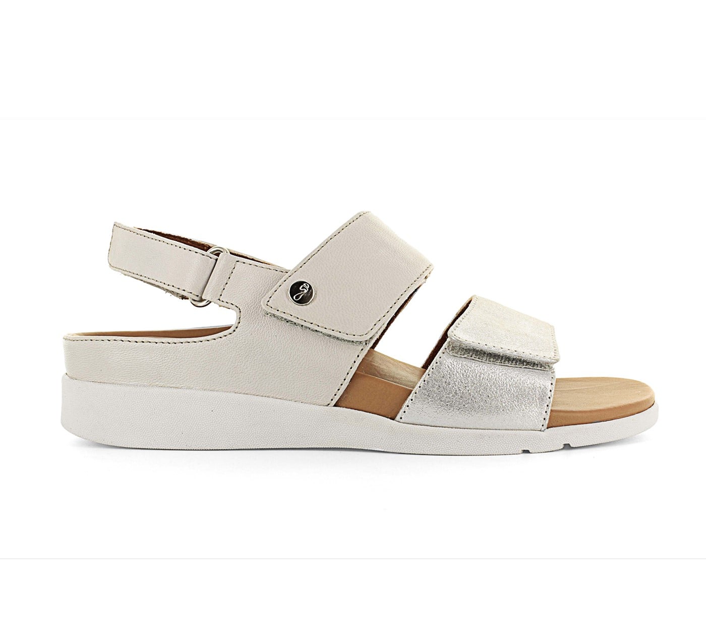 Strive Riviera II - Women's Fully Adjustable Arch Supportive Sandal -  Riviera Silver/Stone Lateral