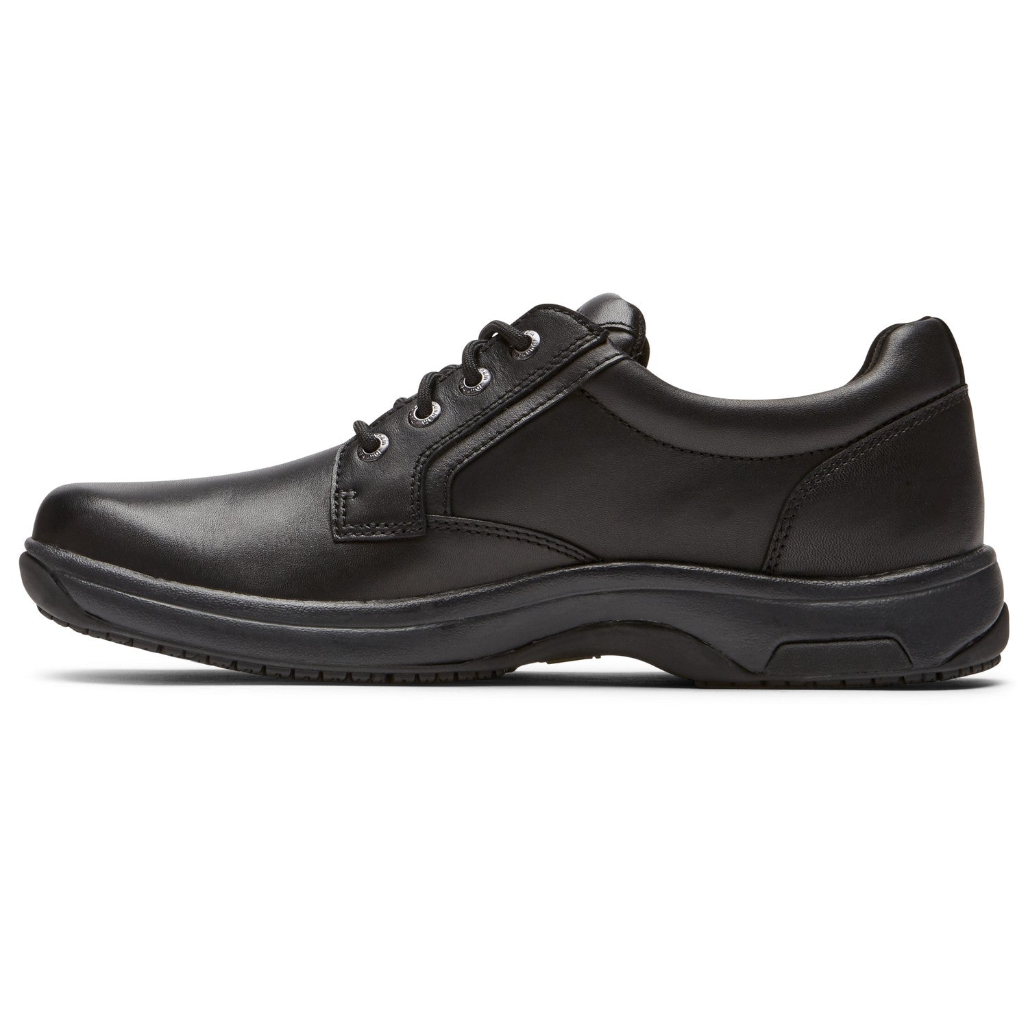 Dunham 8000 Service Men's Waterproof Plaintoe Oxford - Black - Left Side