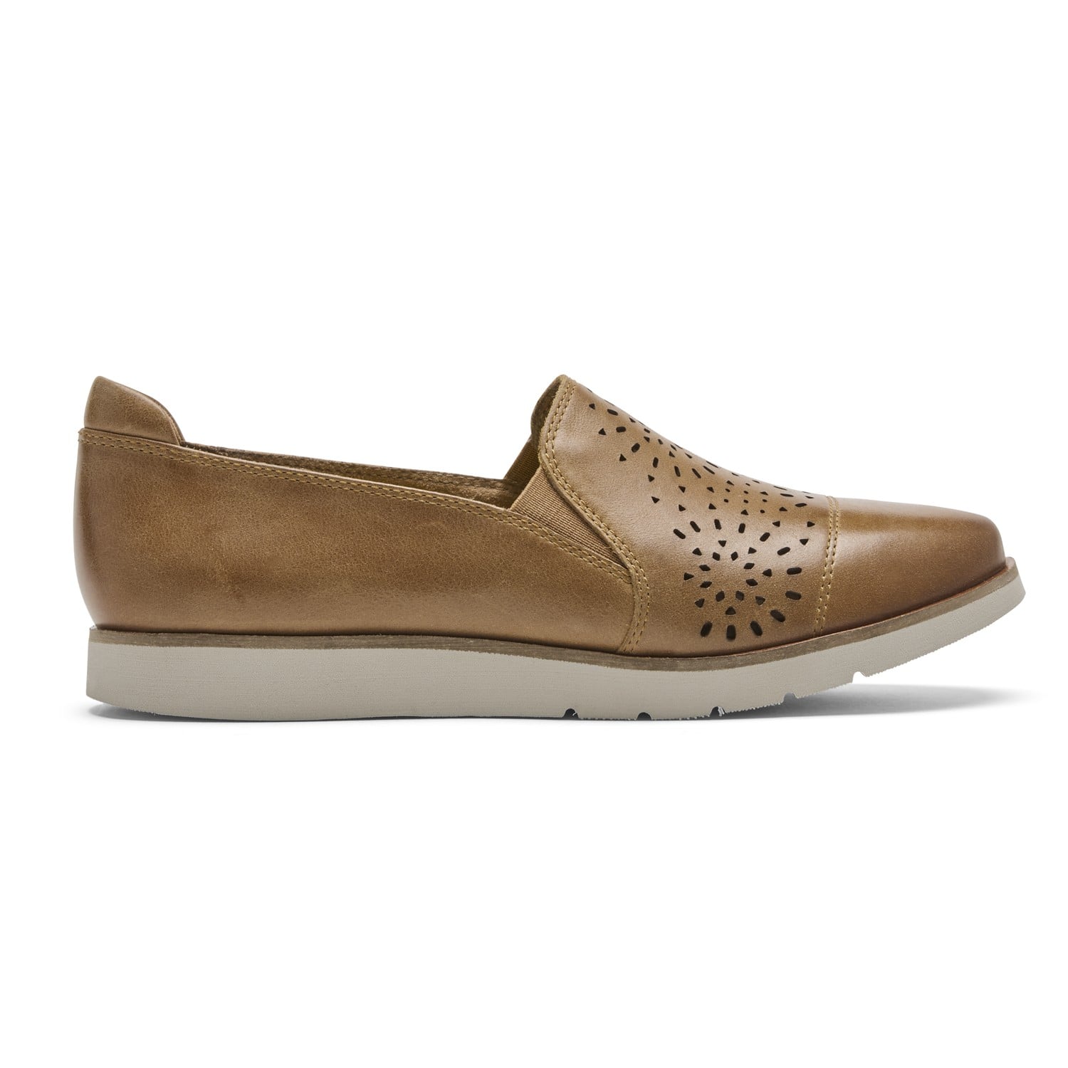 Cobb Hill Laci Twin-gore Women's Slip-on Comfort Shoe - Honey Leather - Side