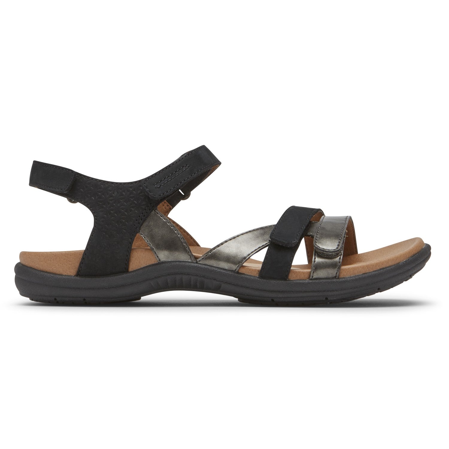 Cobb Hill Rubey 3-strap Women's Comfort Sandal - Black - Side