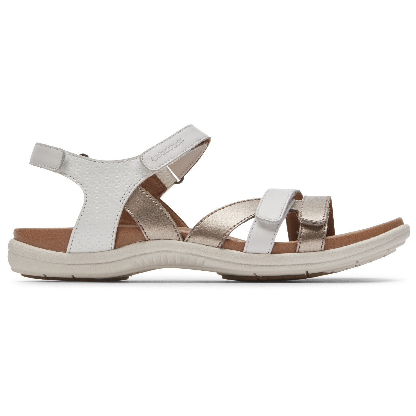 Cobb Hill Rubey 3-strap Women's Comfort Sandal - White - Side