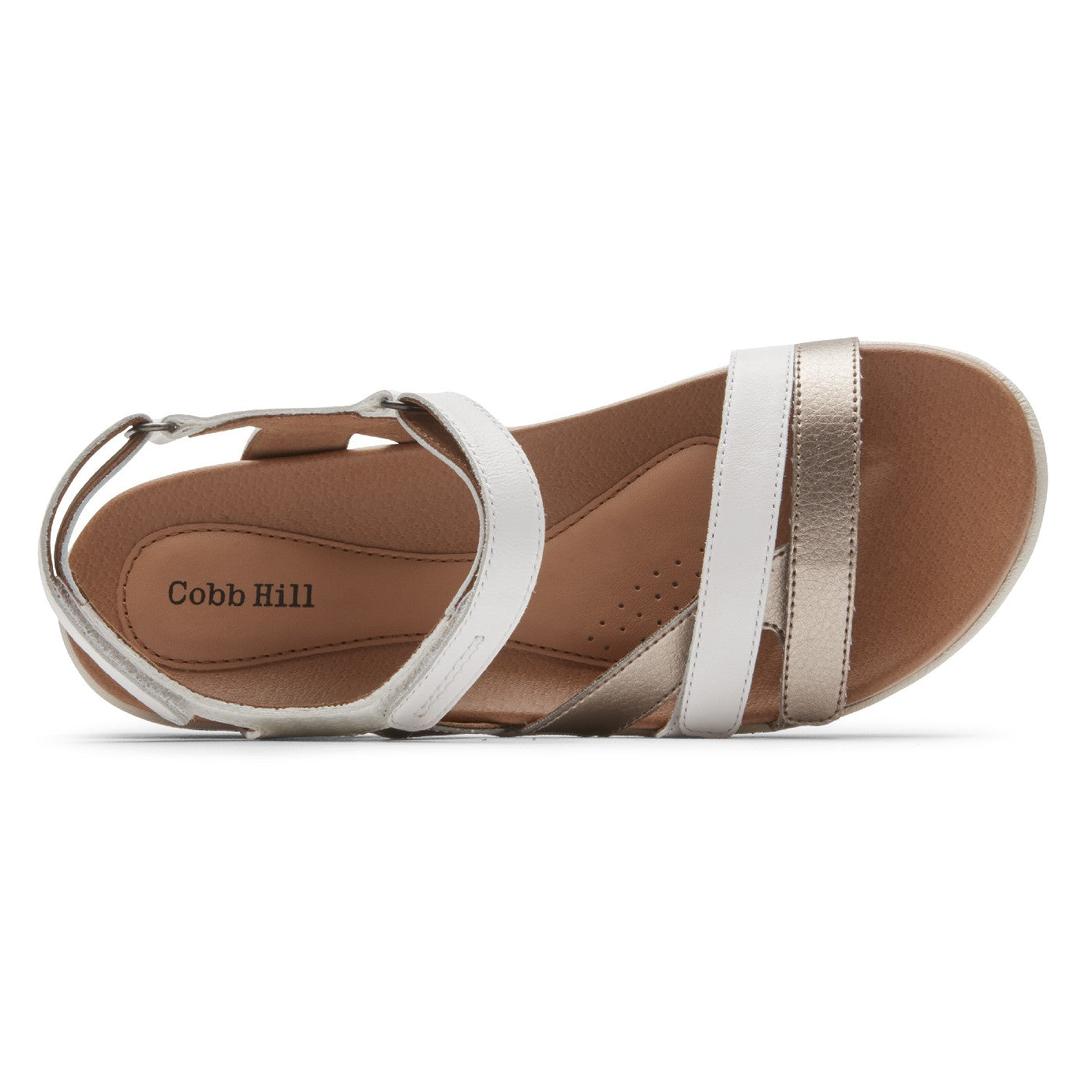 Cobb Hill Rubey 3-strap Women's Comfort Sandal - White - Top