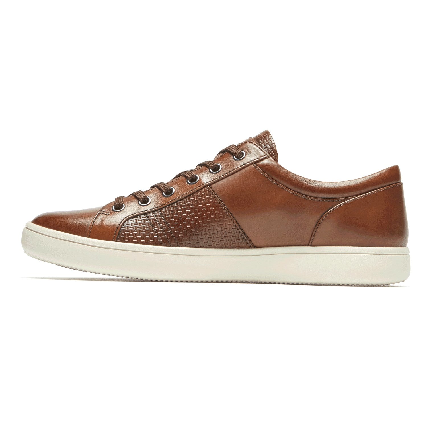 Rockport Colle Tie Men's Casual Athletic Shoes - Tan Smooth - Left Side