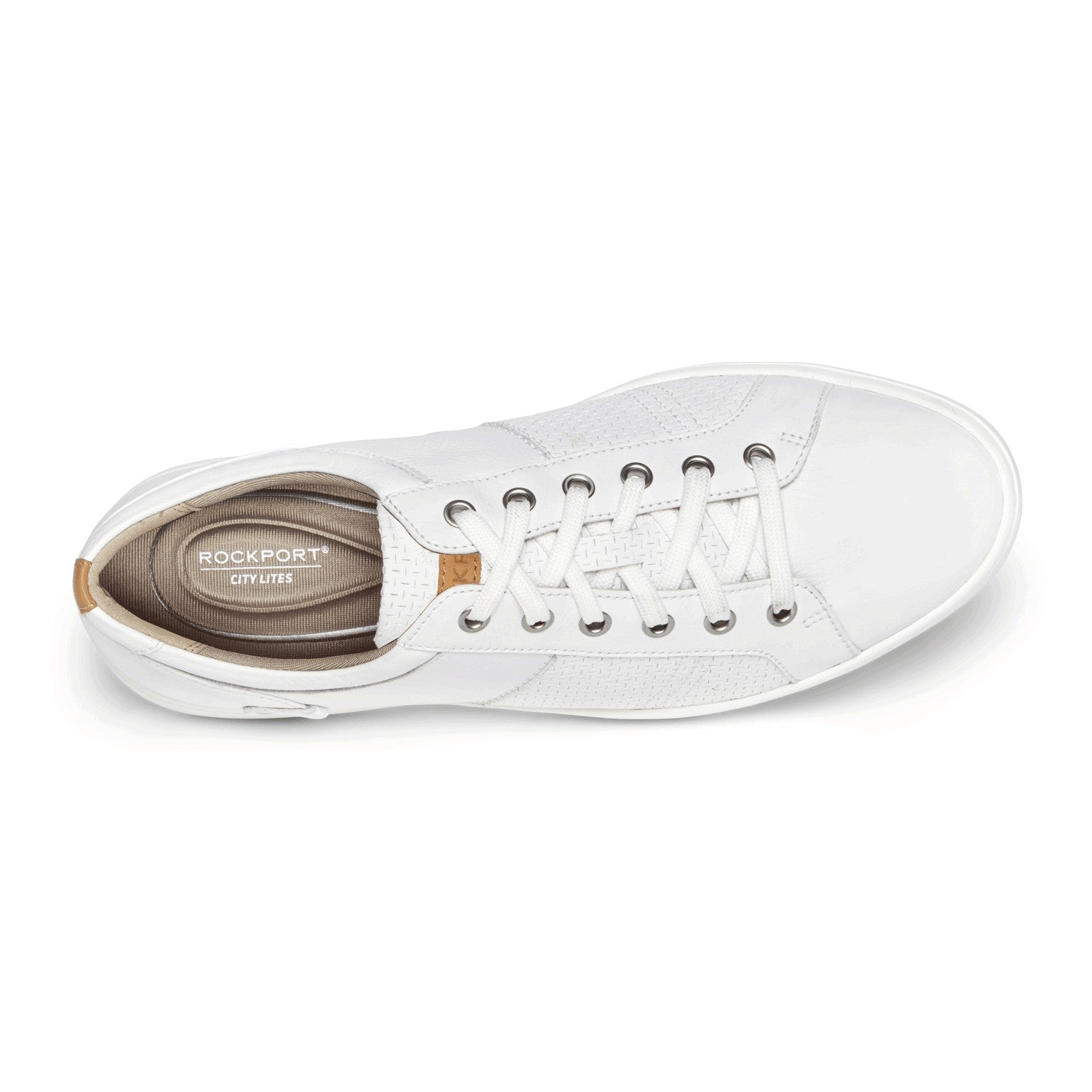 Rockport Colle Tie Men's Casual Athletic Shoes - White - Top