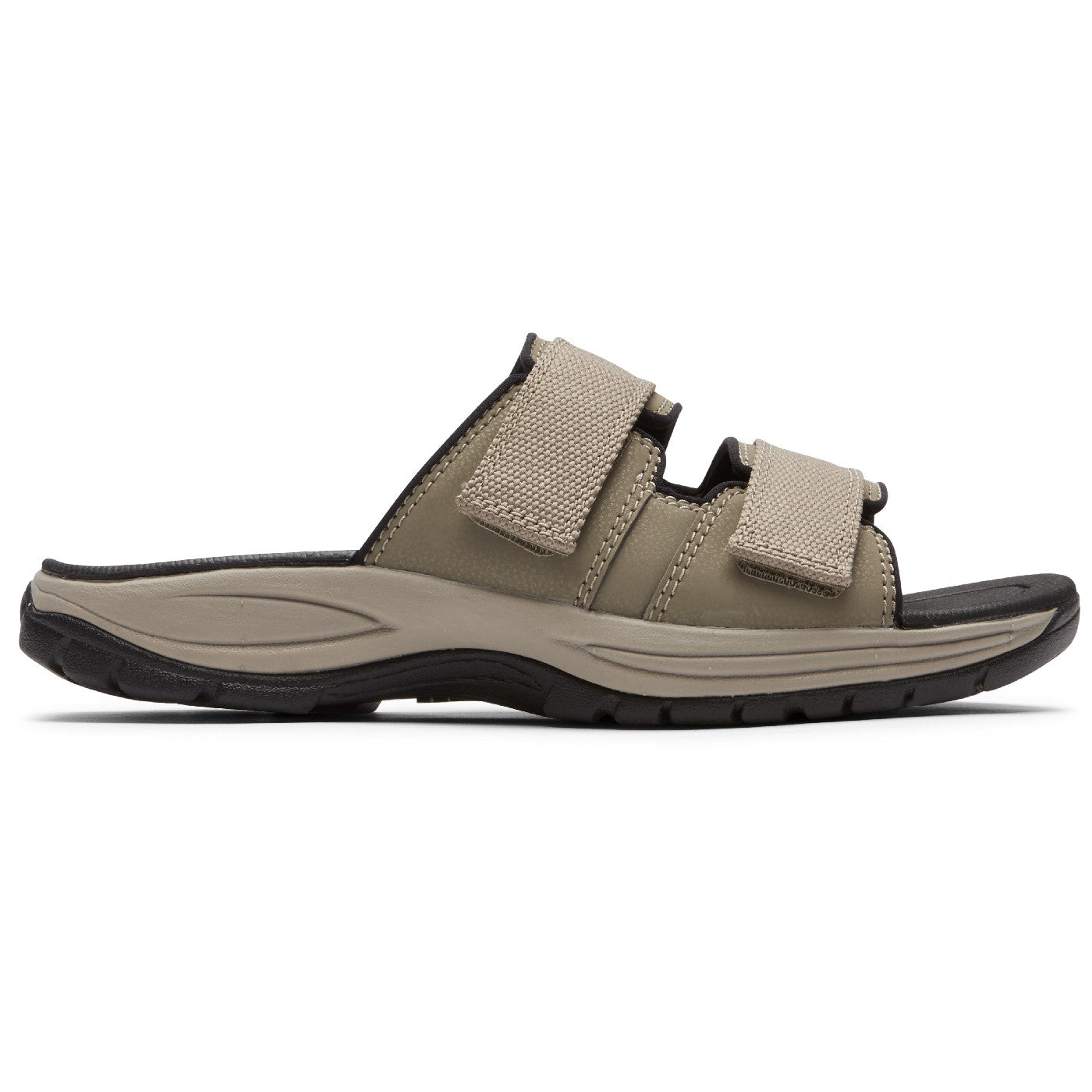 Dunham Newport Men's Water-friendly Slide Sandal - Taupe - Side