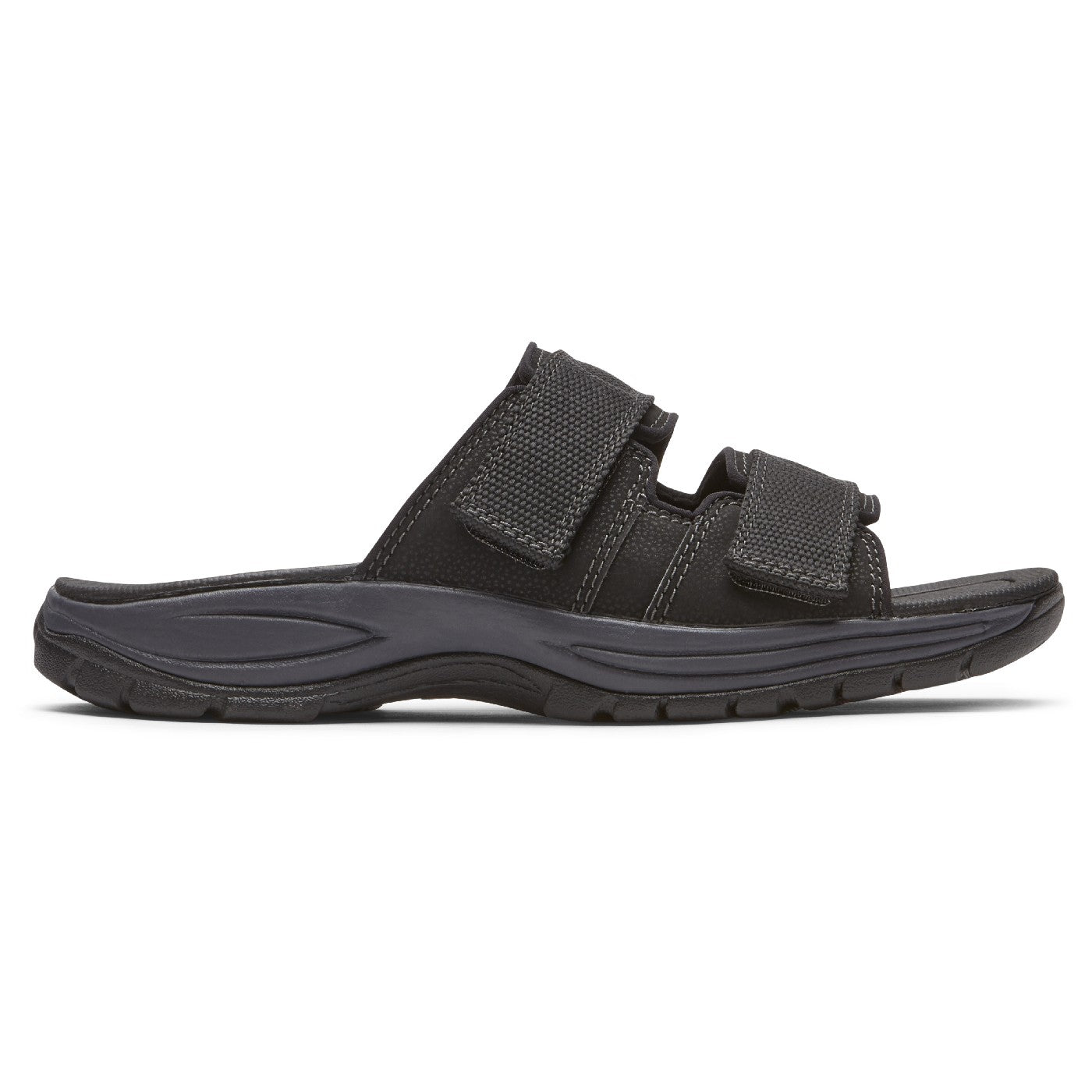 Dunham Newport Men's Water-friendly Slide Sandal - Black - Left Side