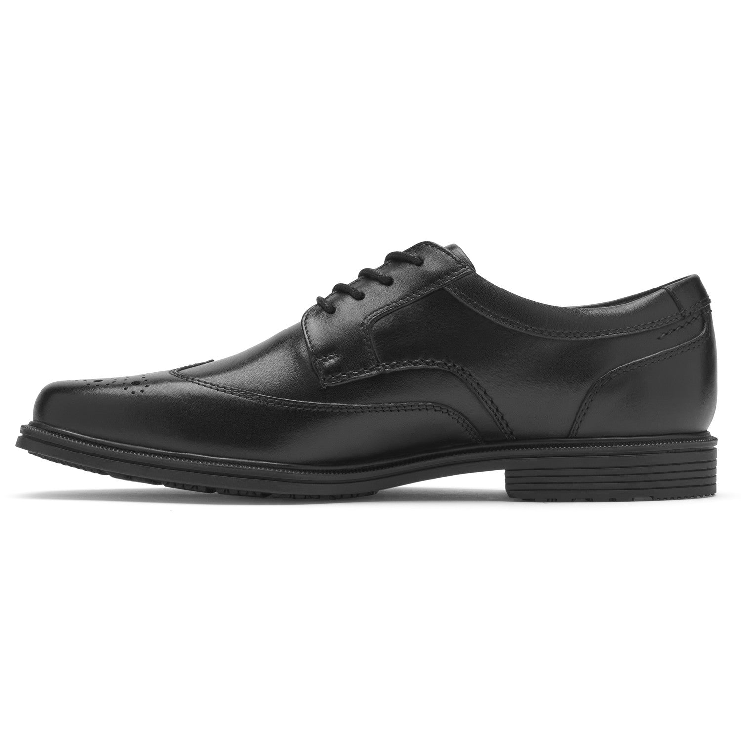Rockport Taylor Waterproof Men's Wingtip Dress Shoe - Black - Left Side