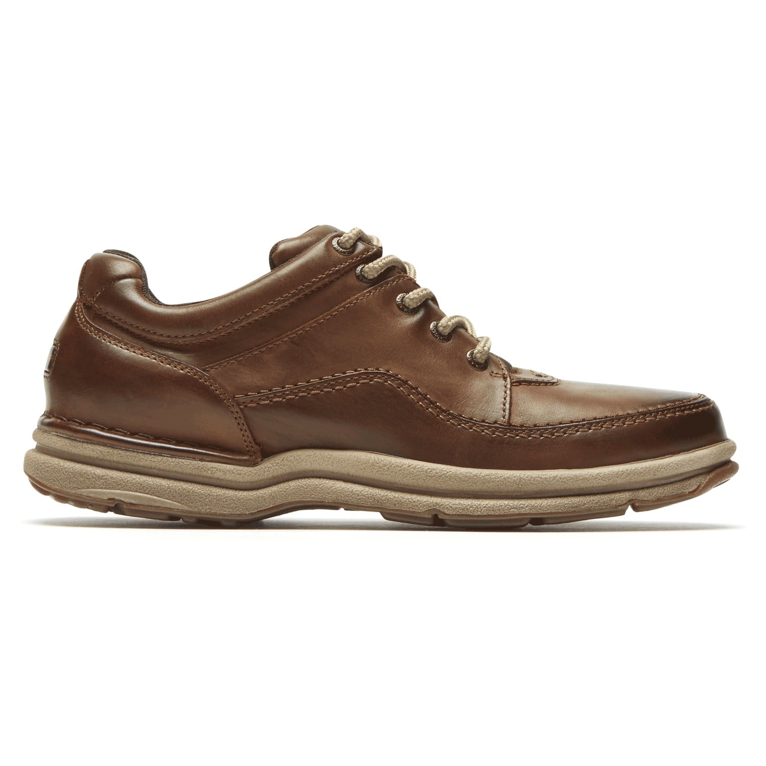 Rockport World Tour Classic - Men's Walking Shoe - Brown Leather - Side