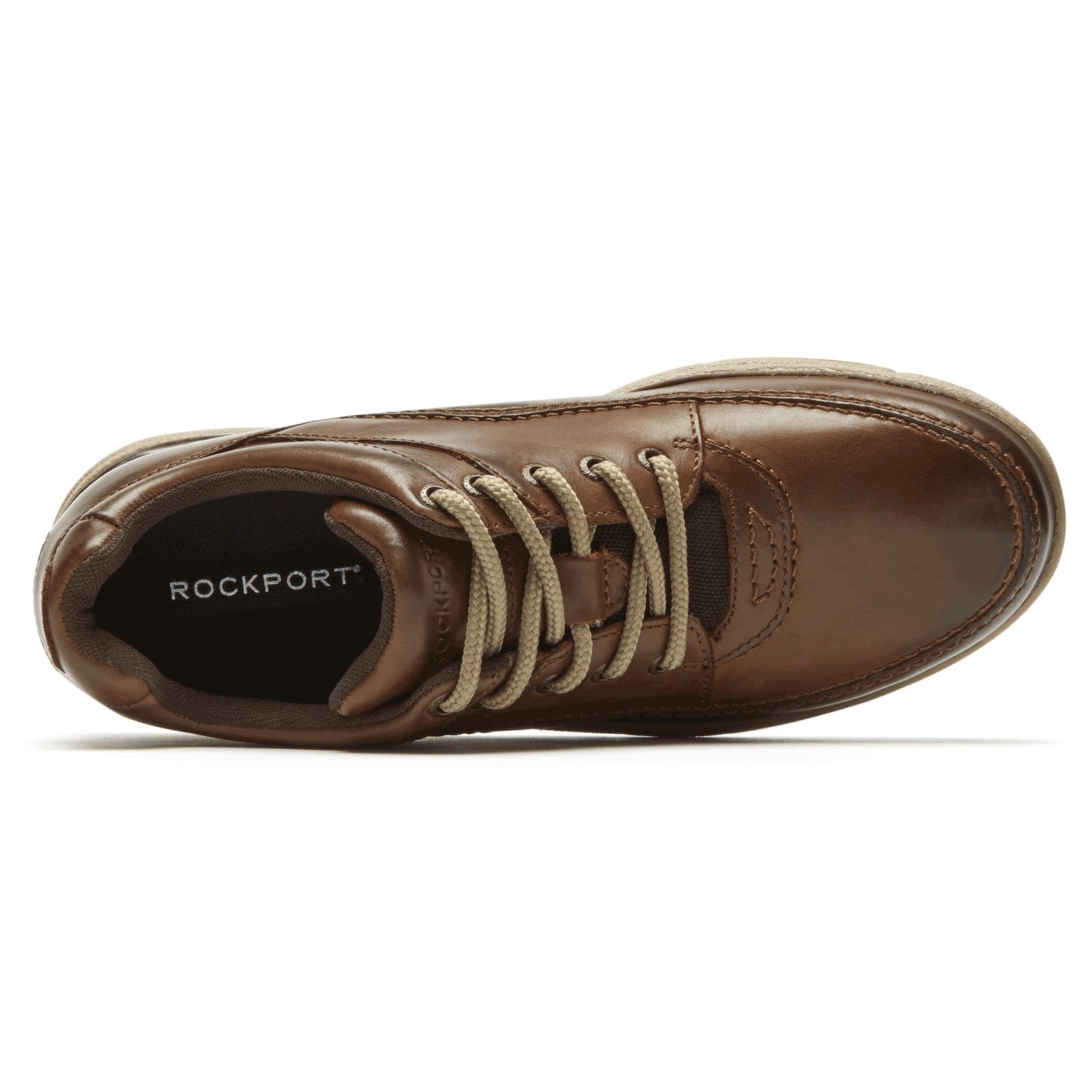 Rockport World Tour Classic - Men's Walking Shoe - Brown Leather - Top