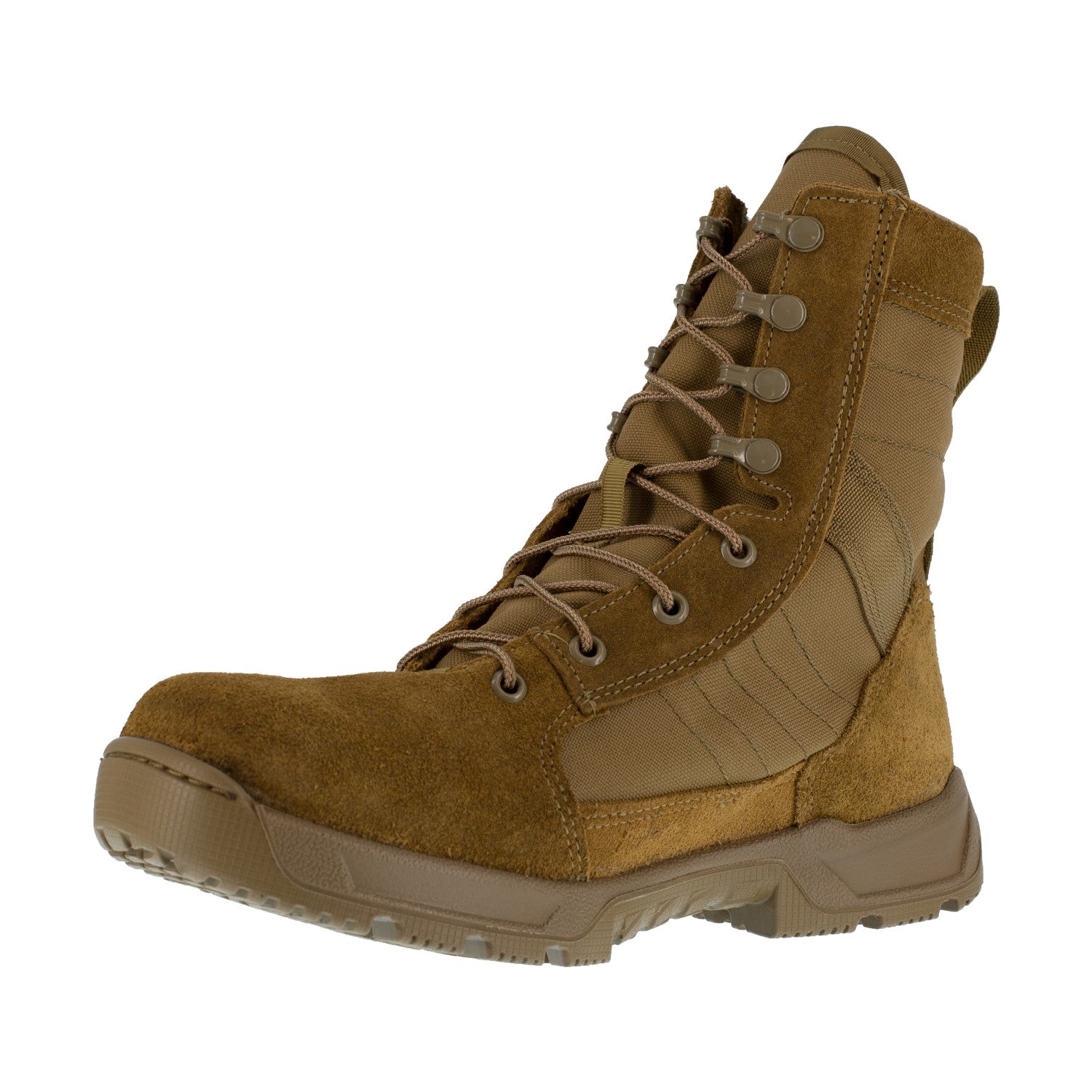 Reebok Work Mens Trailgrip Tactical 8 Inch - Made in USA Strikepoint CM8940 Soft Toe - Coyote - Other Profile View