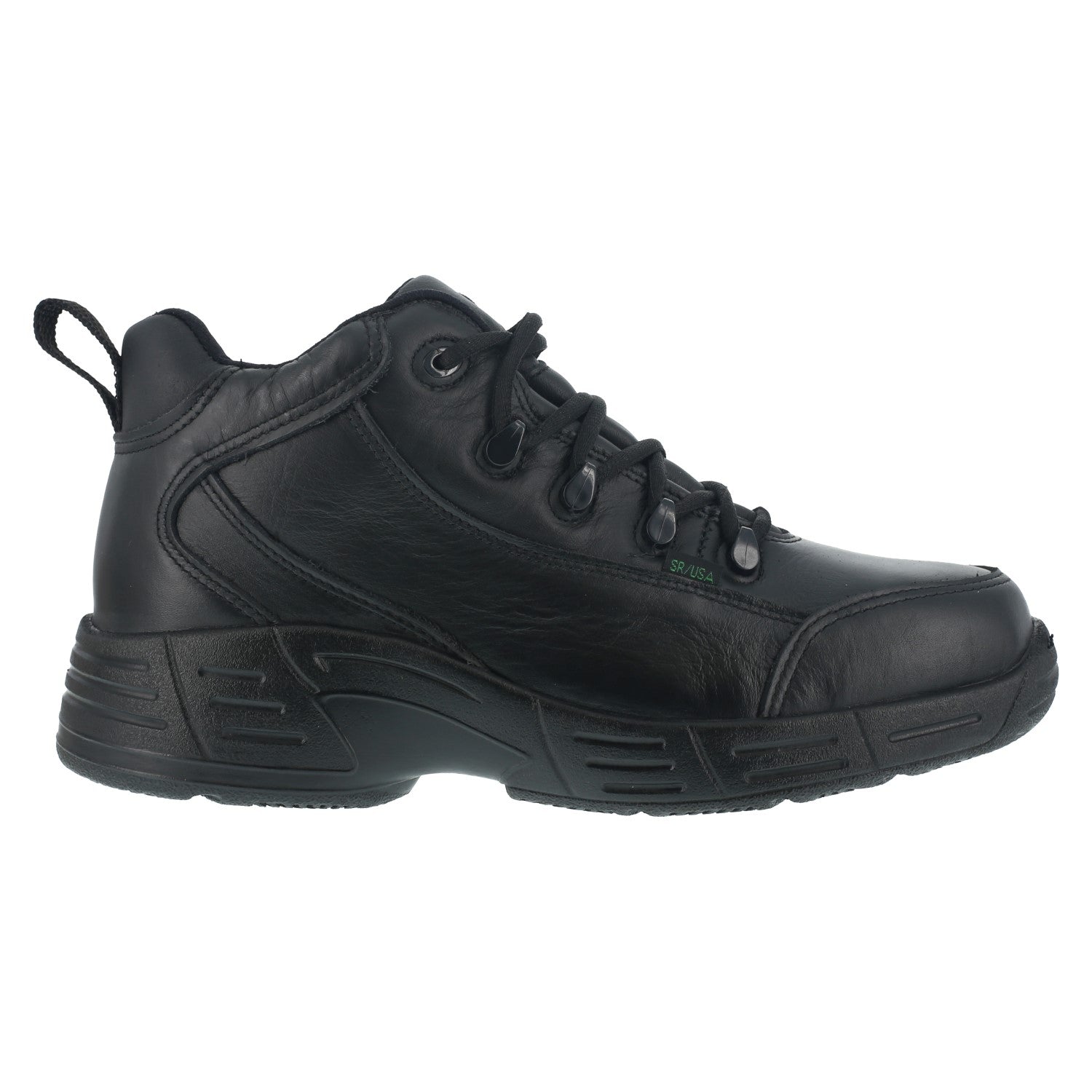 Reebok Work Postal Express Approved Men's Soft Toe Waterproof Boot U.S.A Made - Black - Side View