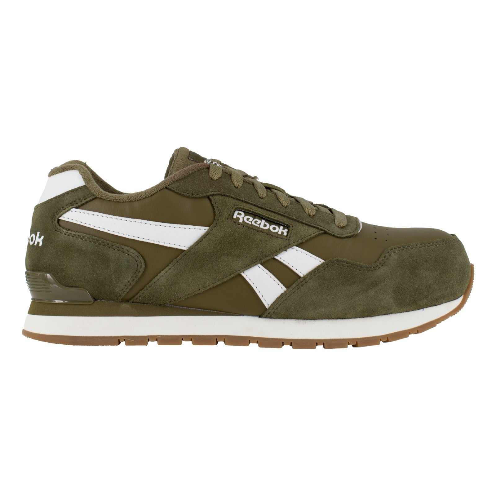 Reebok Work Men's Harman Work EH Comp Toe Sneaker - Olive - Side View