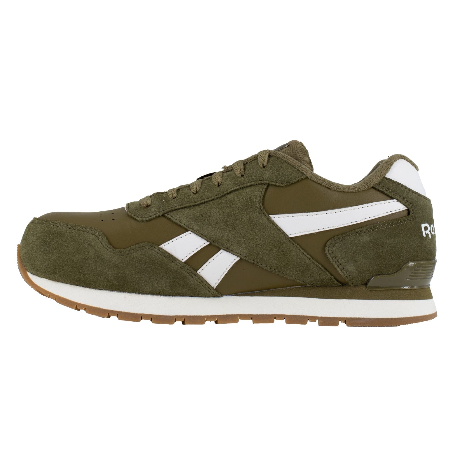 Reebok Work Men's Harman Work EH Comp Toe Sneaker - Olive - Side View