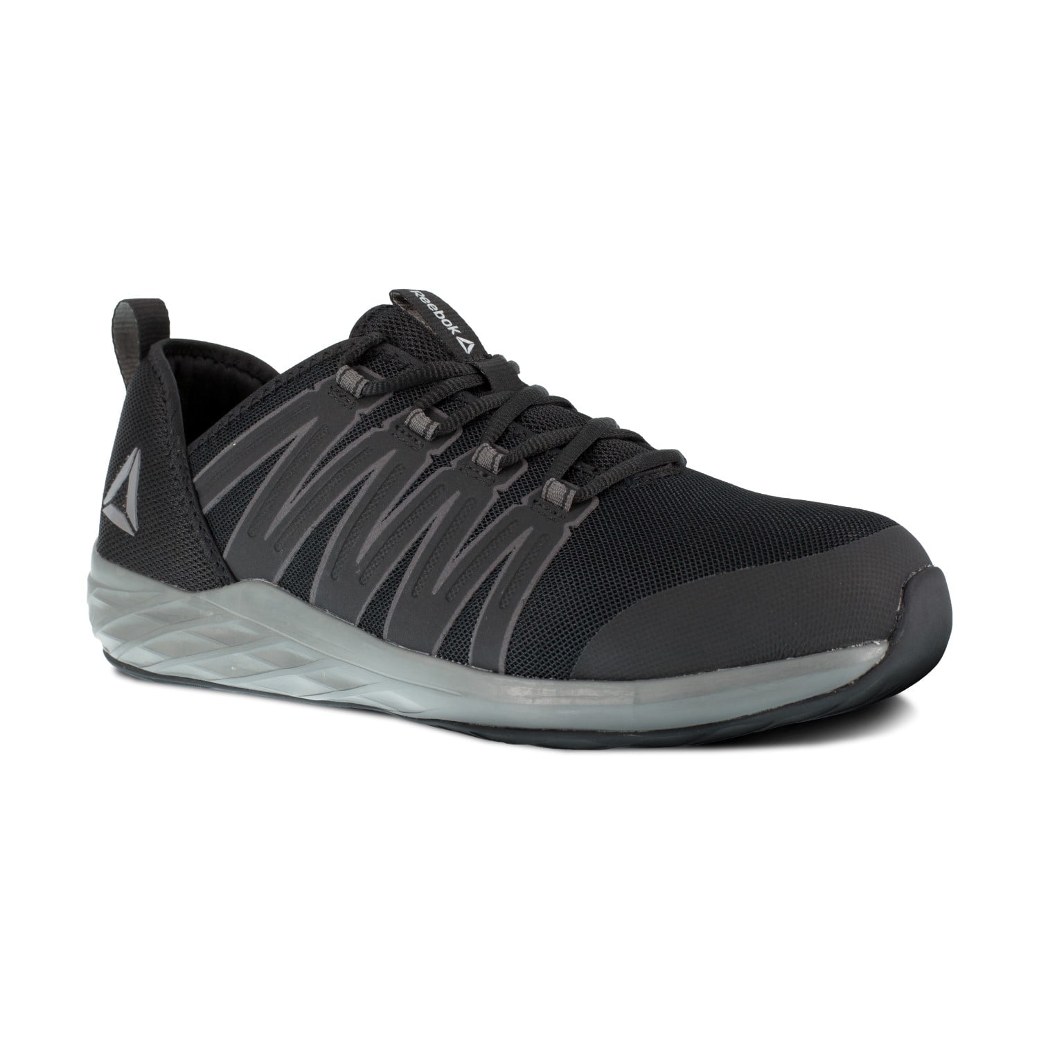 Reebok Work Men's Astroride Steel Toe Athletic Shoe in Black and Dark Grey
