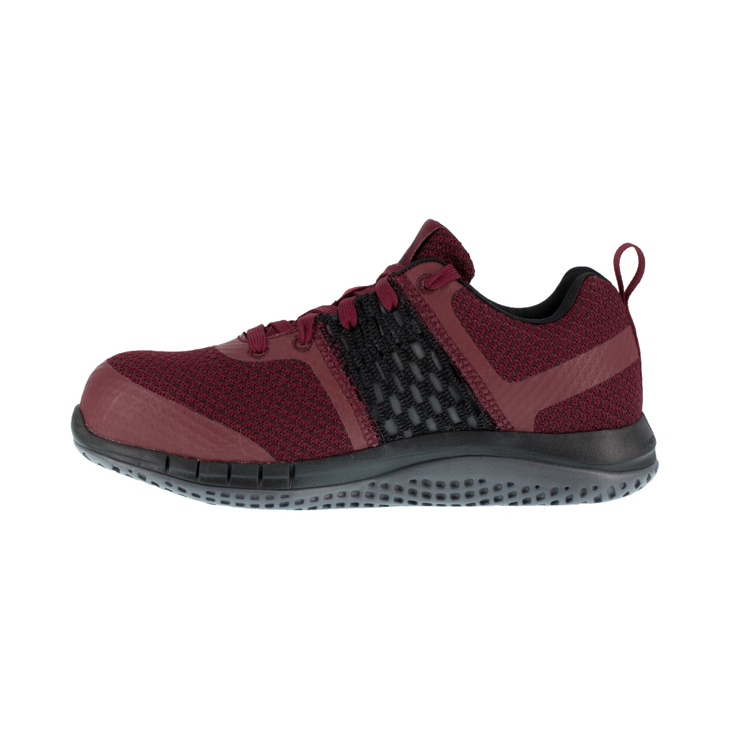 Reebok Work Women's Print Work ULTK Comp Toe Athletic Shoe EH SR - Burgundy - Side View