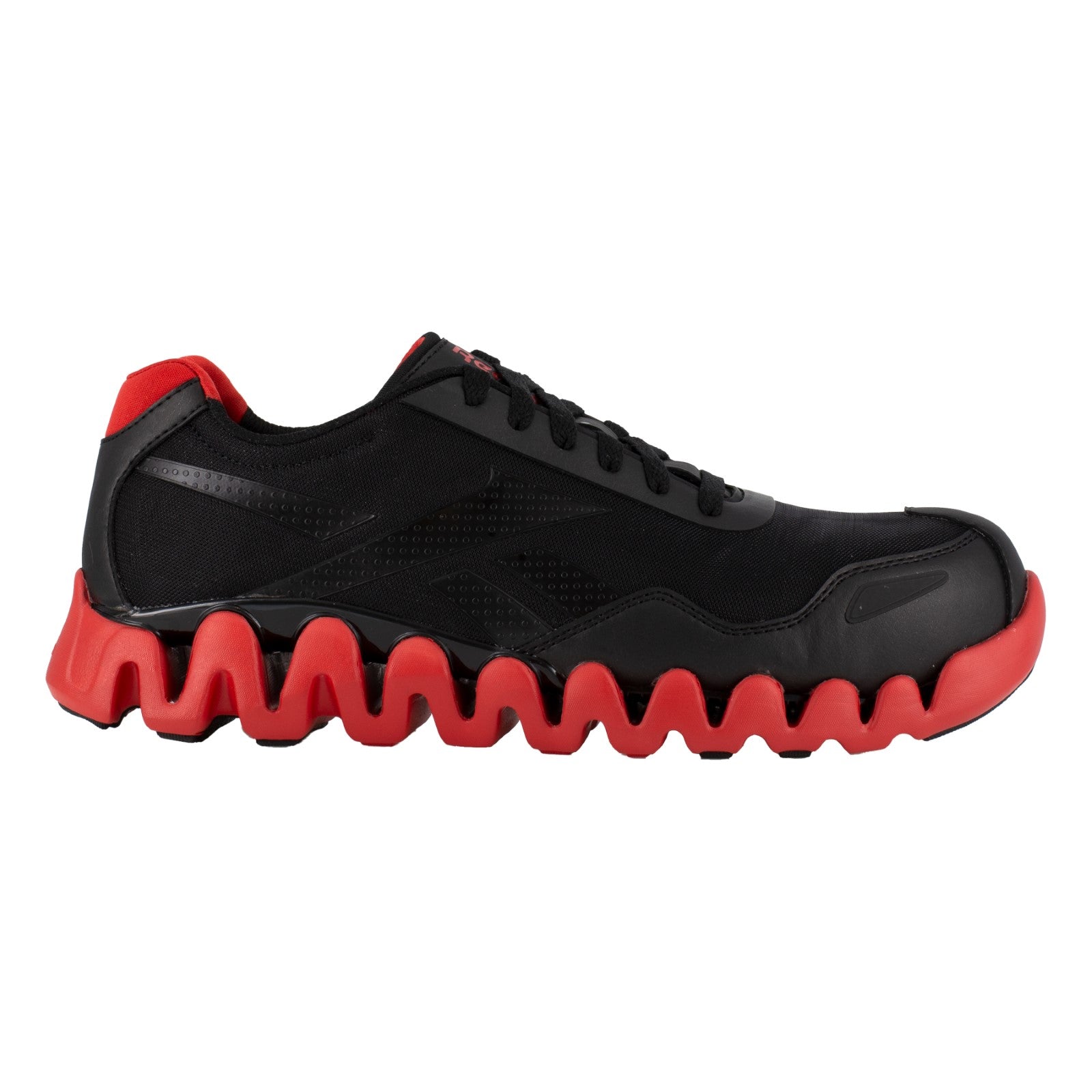 Reebok Work Men's Zig Pulse Work SD10 Comp Toe Athletic Work Shoe - Black/Red - Side View