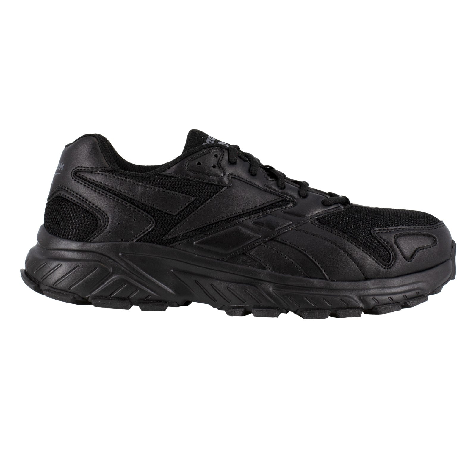 Reebok Work Men's Hyperium Work EH Composite Toe Retro Training Running Work Shoe - Black - Side View